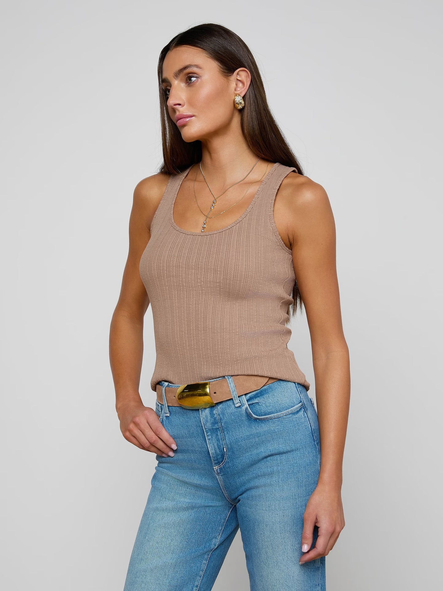 L'AGENCE - Women -Portabella Adira Scoopneck Tank