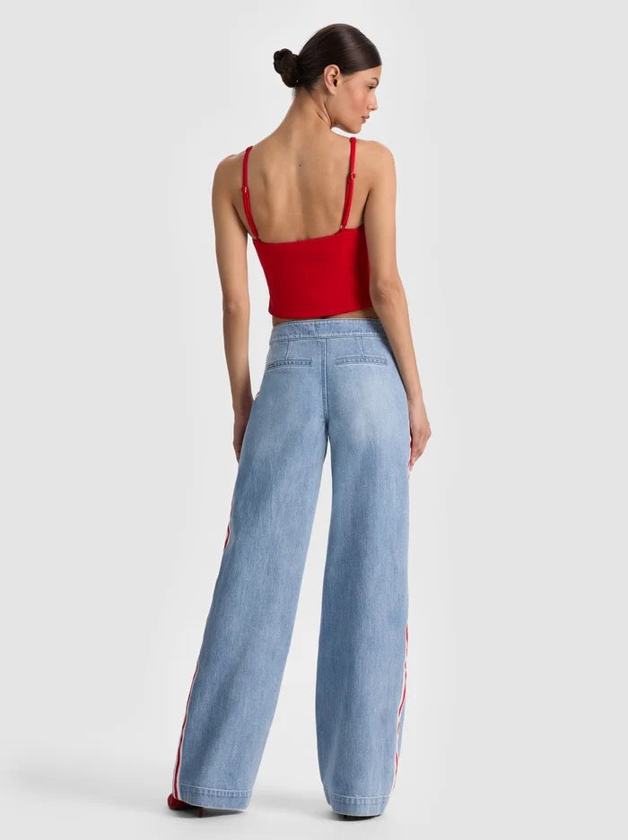 Alice + Olivia - Women - Chili Pepper Kelcey Button Front Top