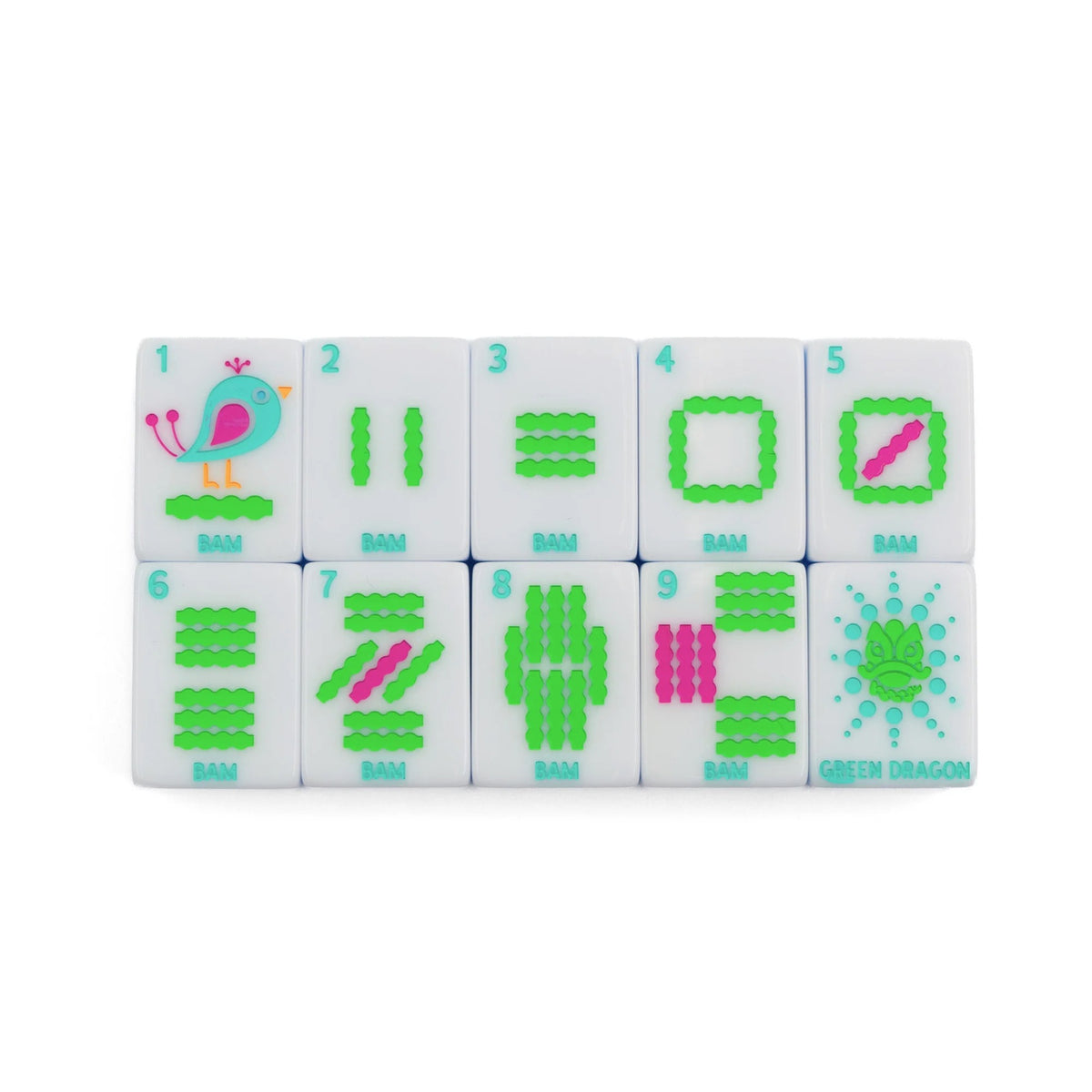 My Fair Mahjong -  Calm Blue Crystal Confetti Mahjong Set