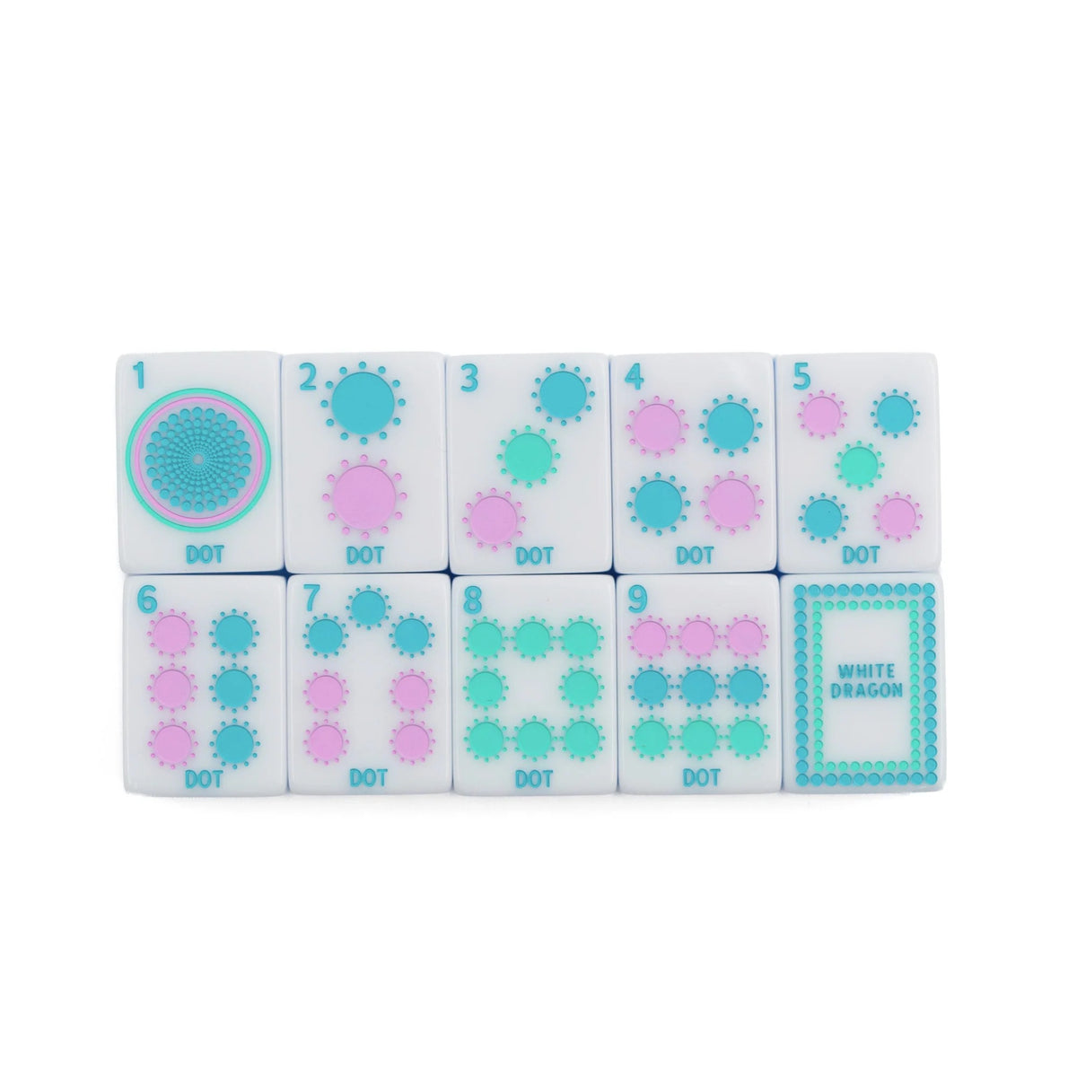 My Fair Mahjong -  Calm Blue Crystal Confetti Mahjong Set