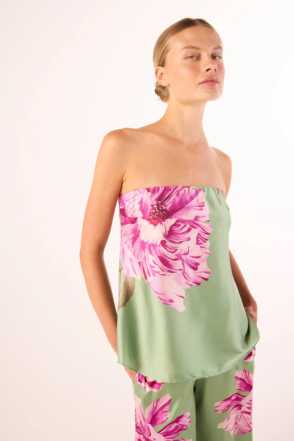 Misa - Women - Pistachio Peony Yassi Top
