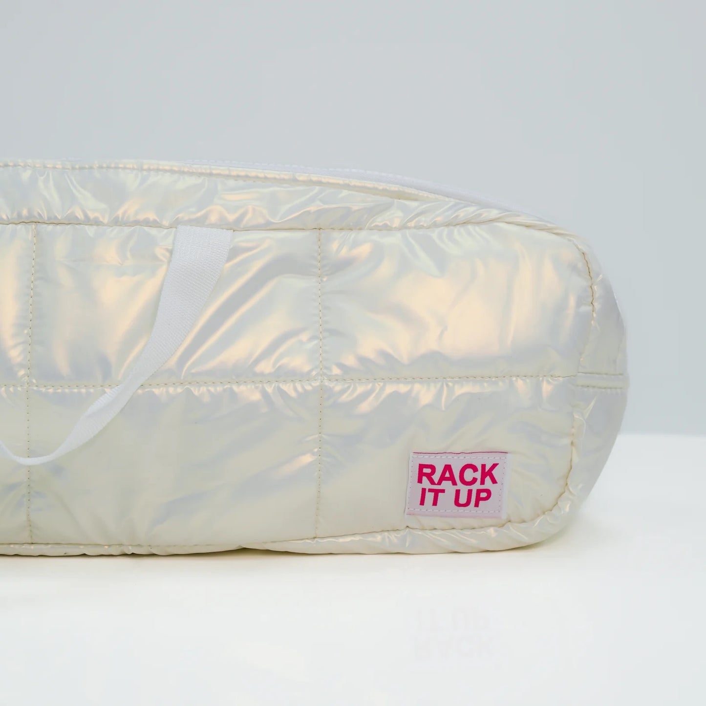 Canasta Rack it Up Bag Metallic White