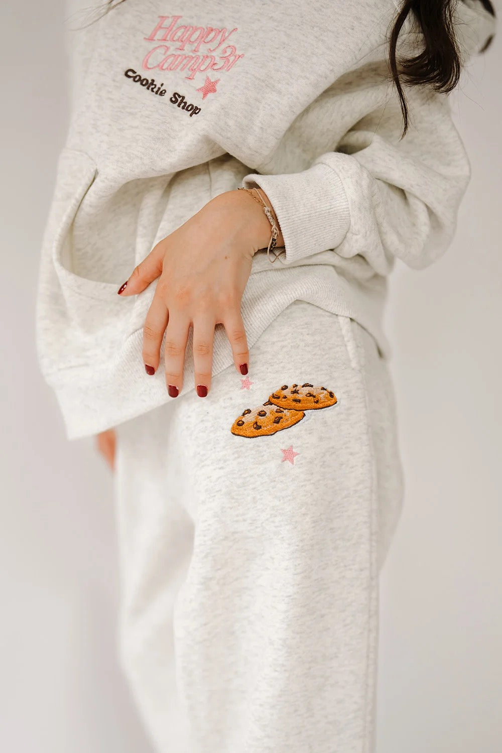 Happy CampR3 - Tween -Oatmeal Heather Grey Chocolate Chip Sweatpants