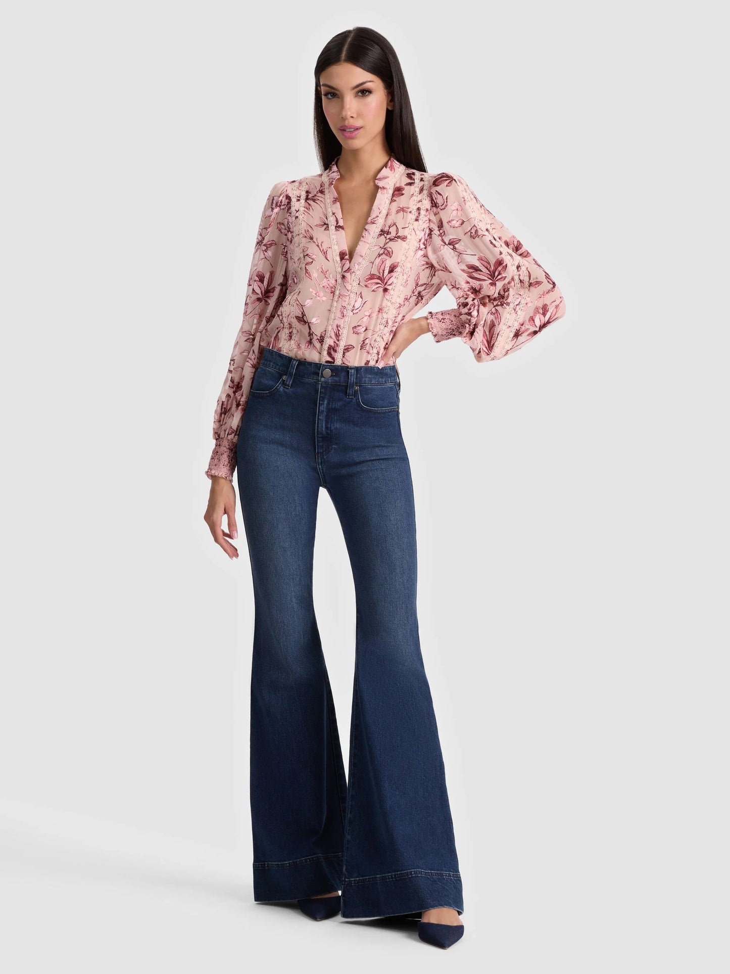 Alice + Olivia - Women -Mystic Garden English Rose Arllette Blouse