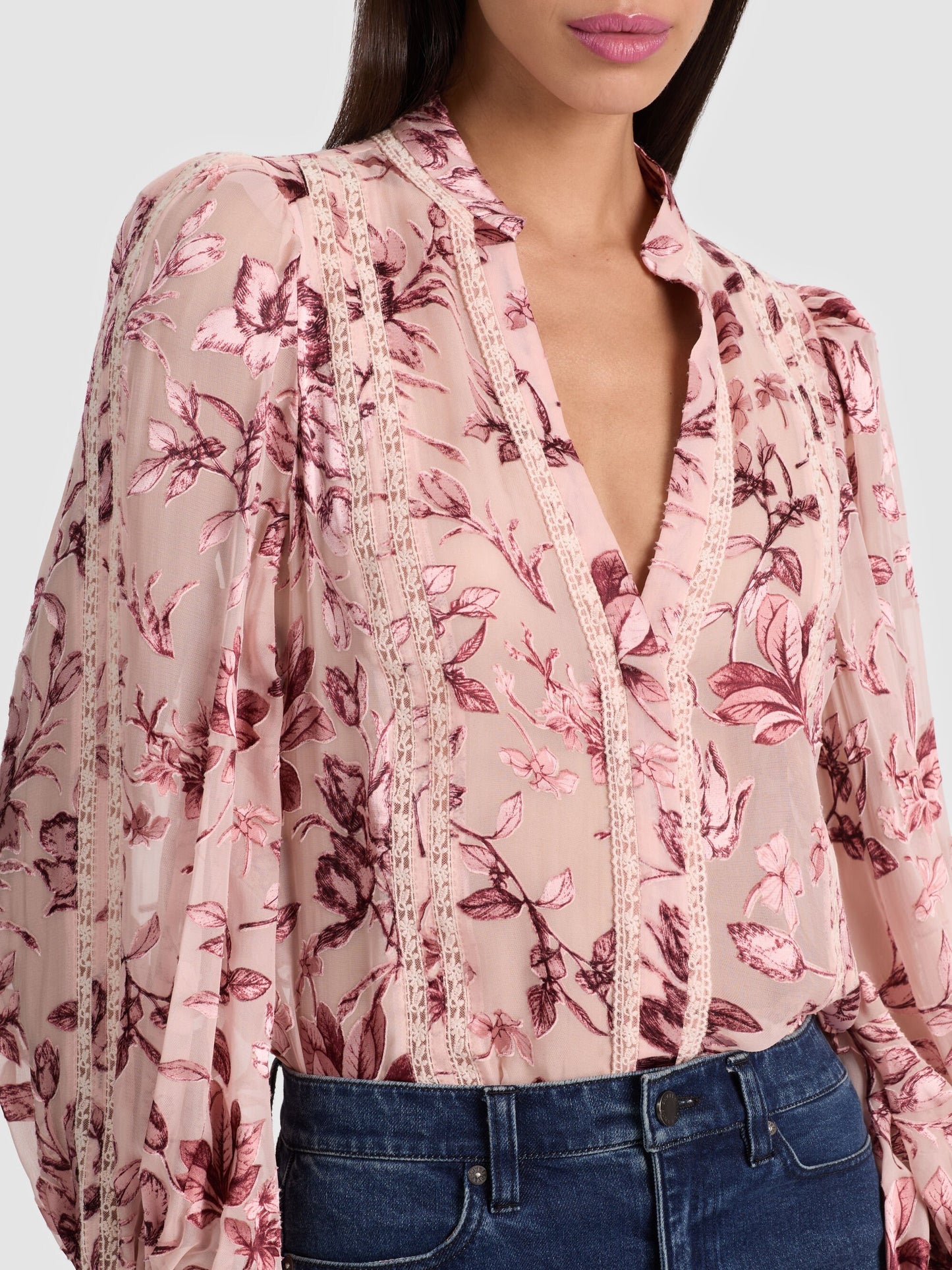 Alice + Olivia - Women -Mystic Garden English Rose Arllette Blouse