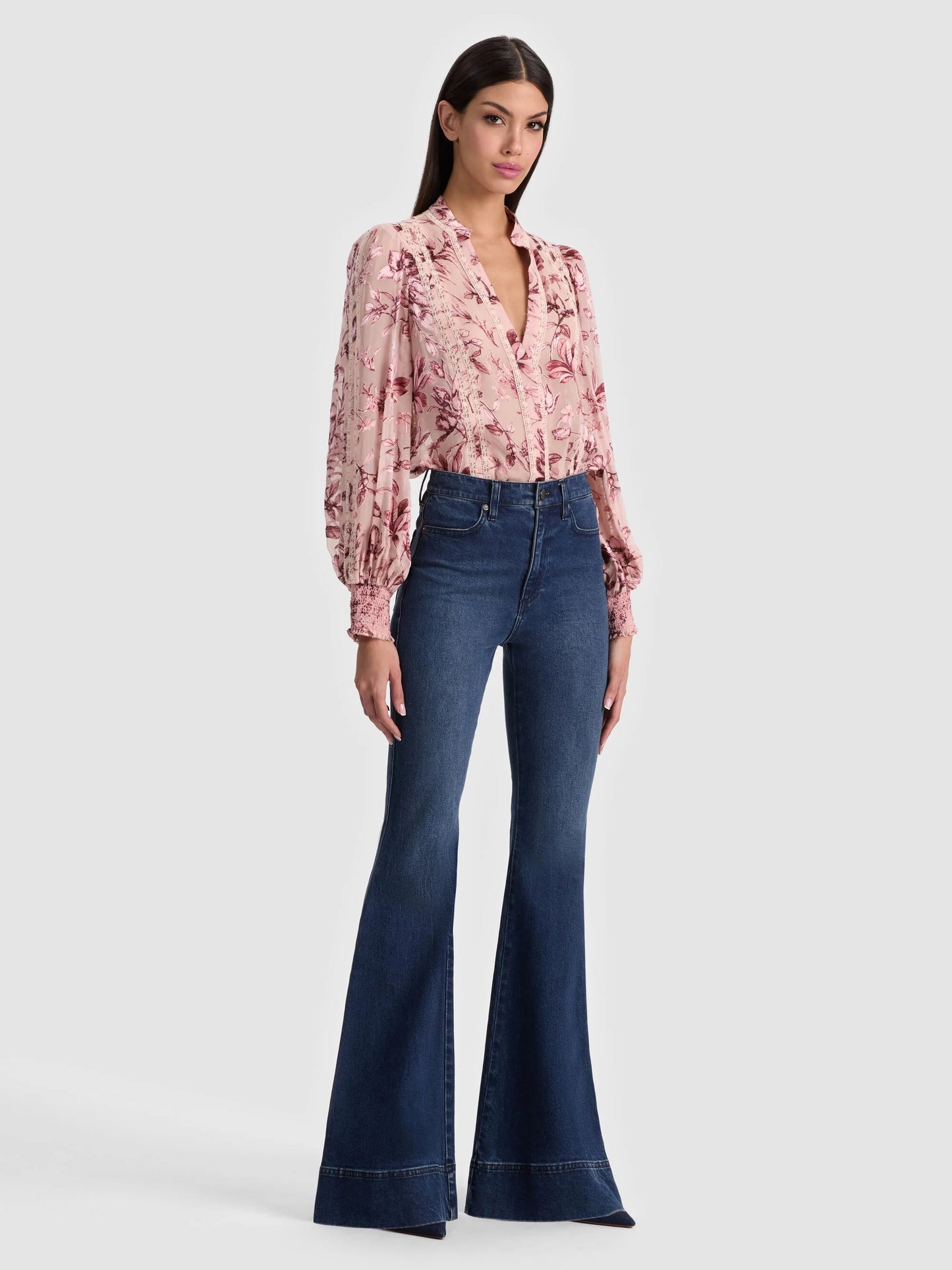Alice + Olivia - Women -Mystic Garden English Rose Arllette Blouse