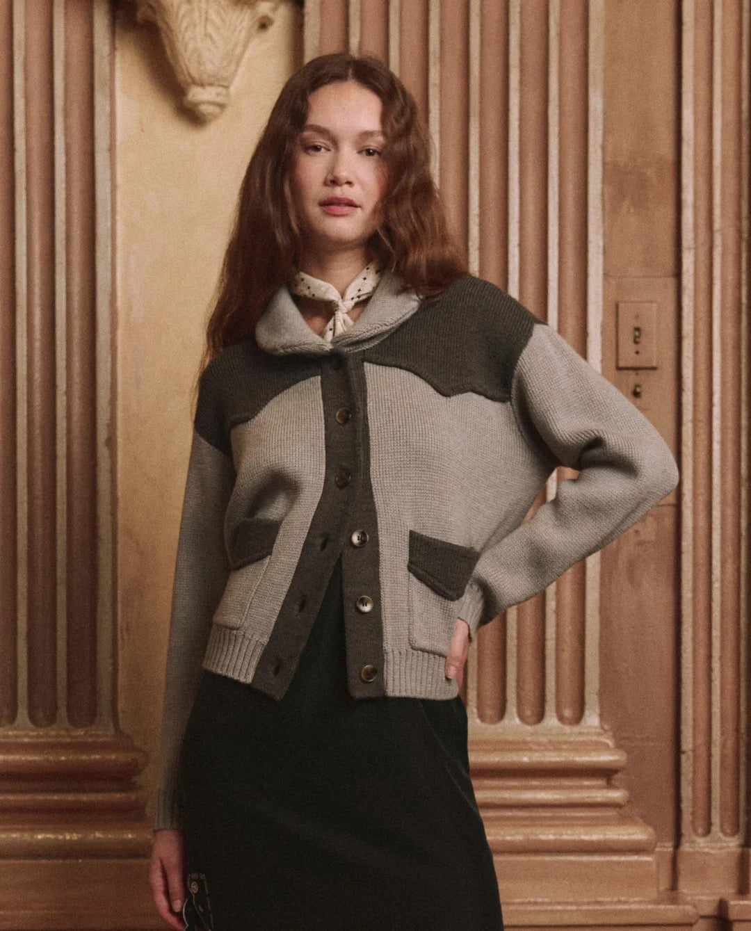 The Great - Women - Heather Grey Western Cardigan
