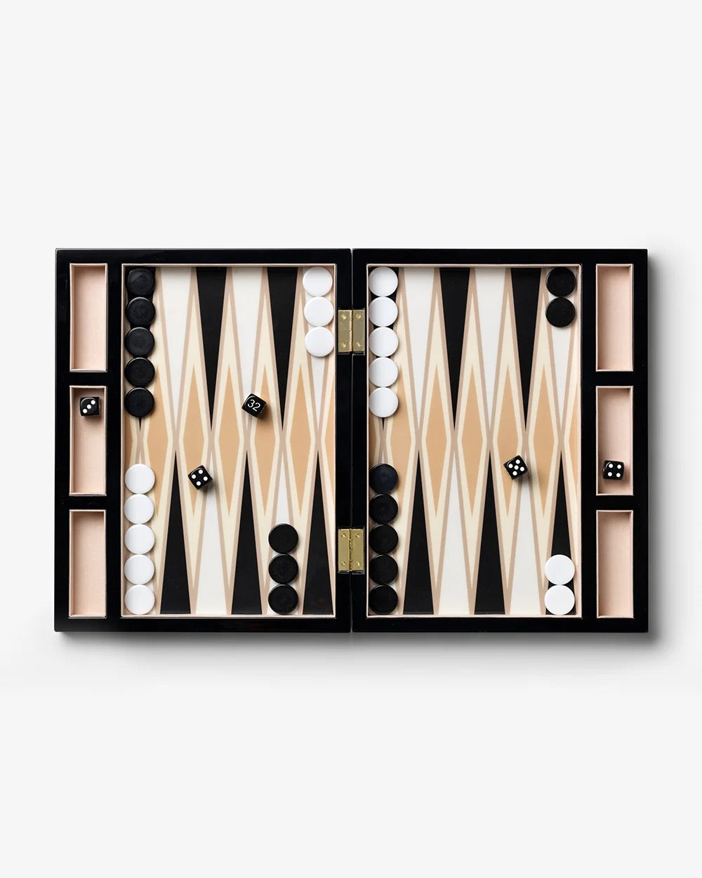 Printworks  -Black Lacquered Backgammon