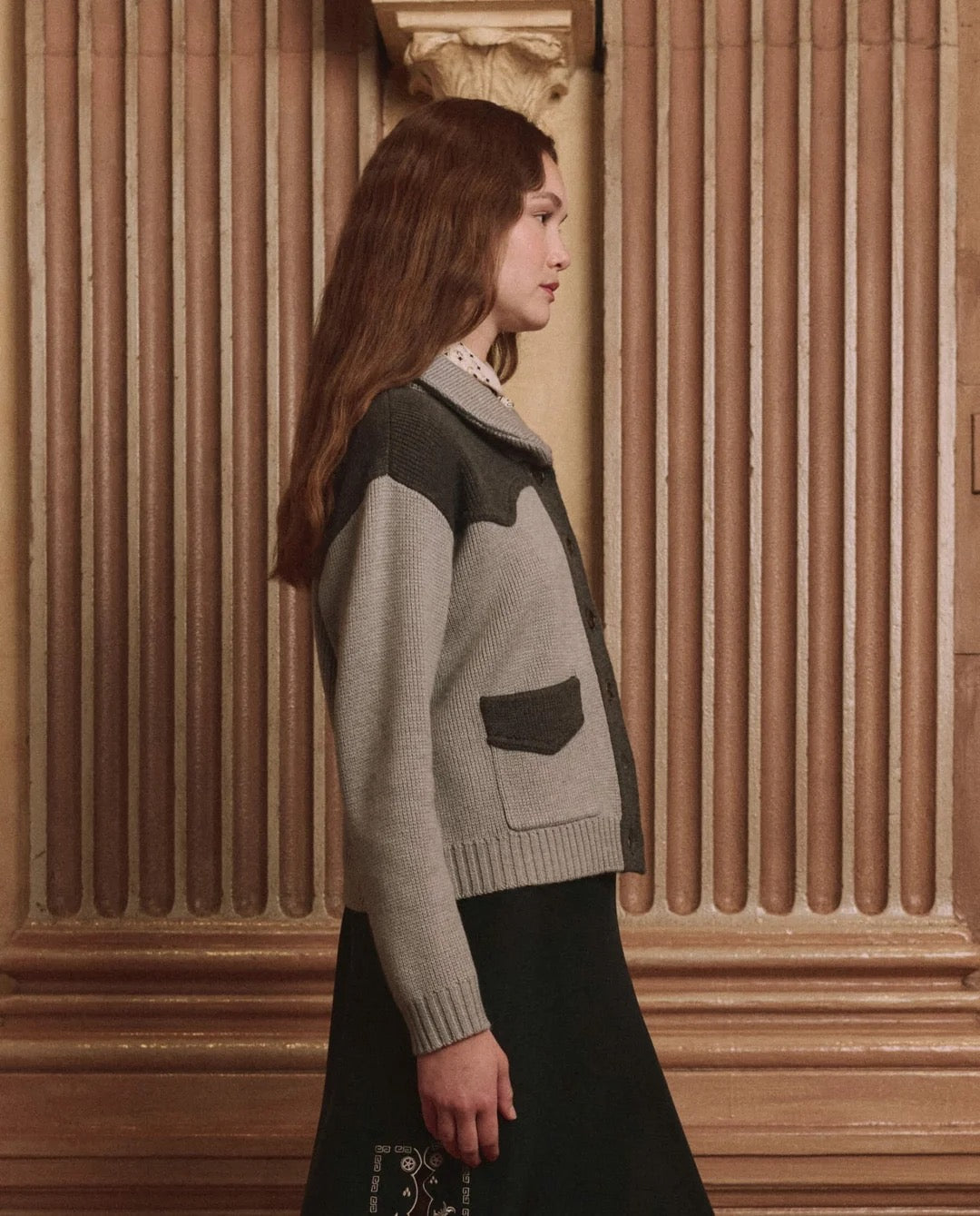 The Great - Women - Heather Grey Western Cardigan