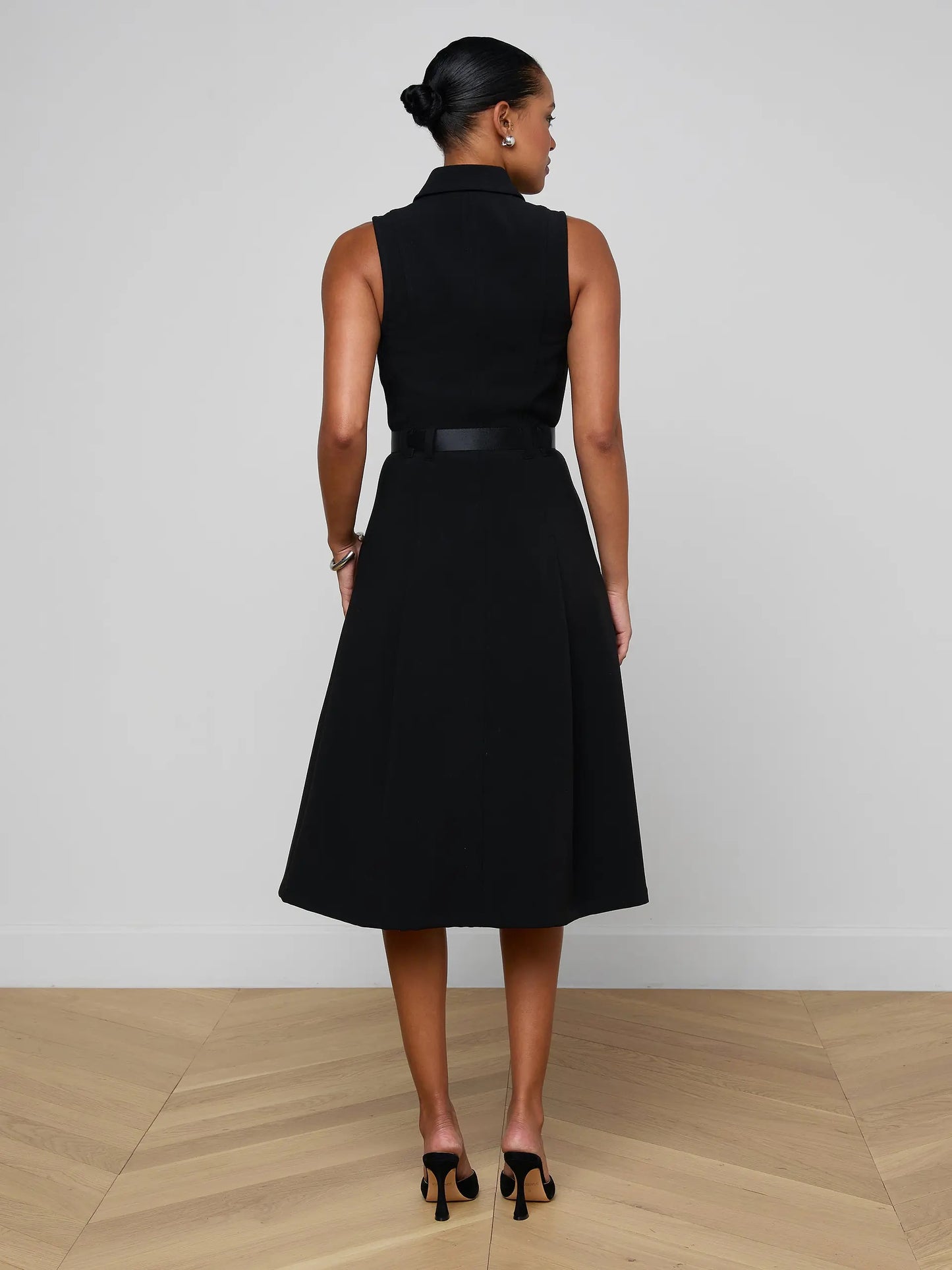 L'AGENCE - Women - Black Kylo Belted Shirt Dress
