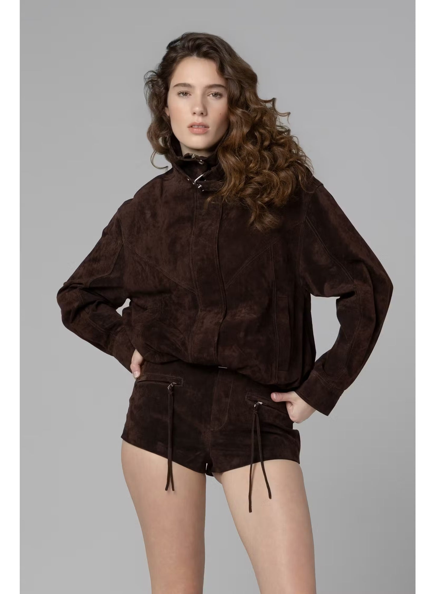 BlankNYC - Brown Iced Chocolate Bomber Jacket