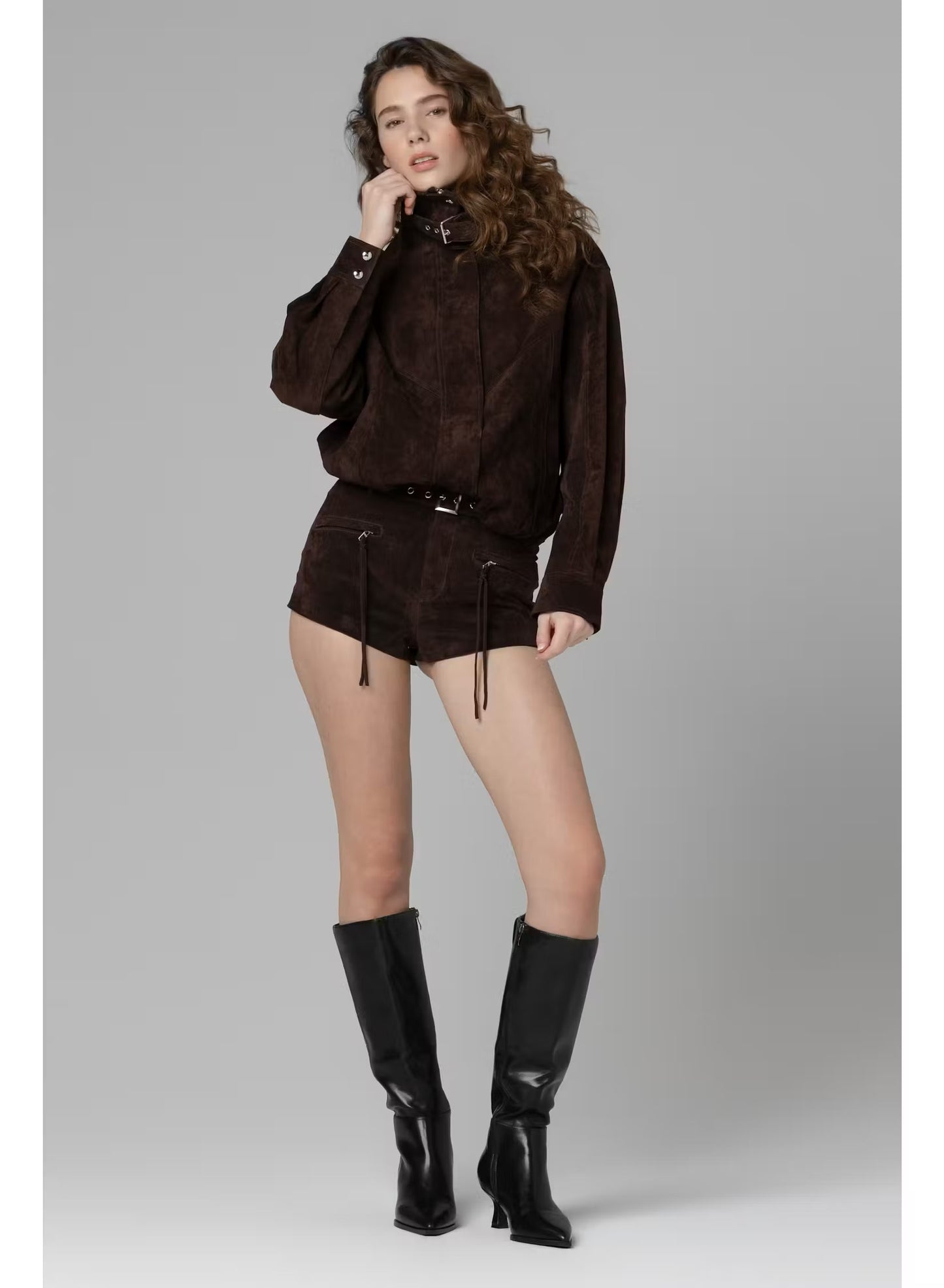 BlankNYC - Brown Iced Chocolate Bomber Jacket