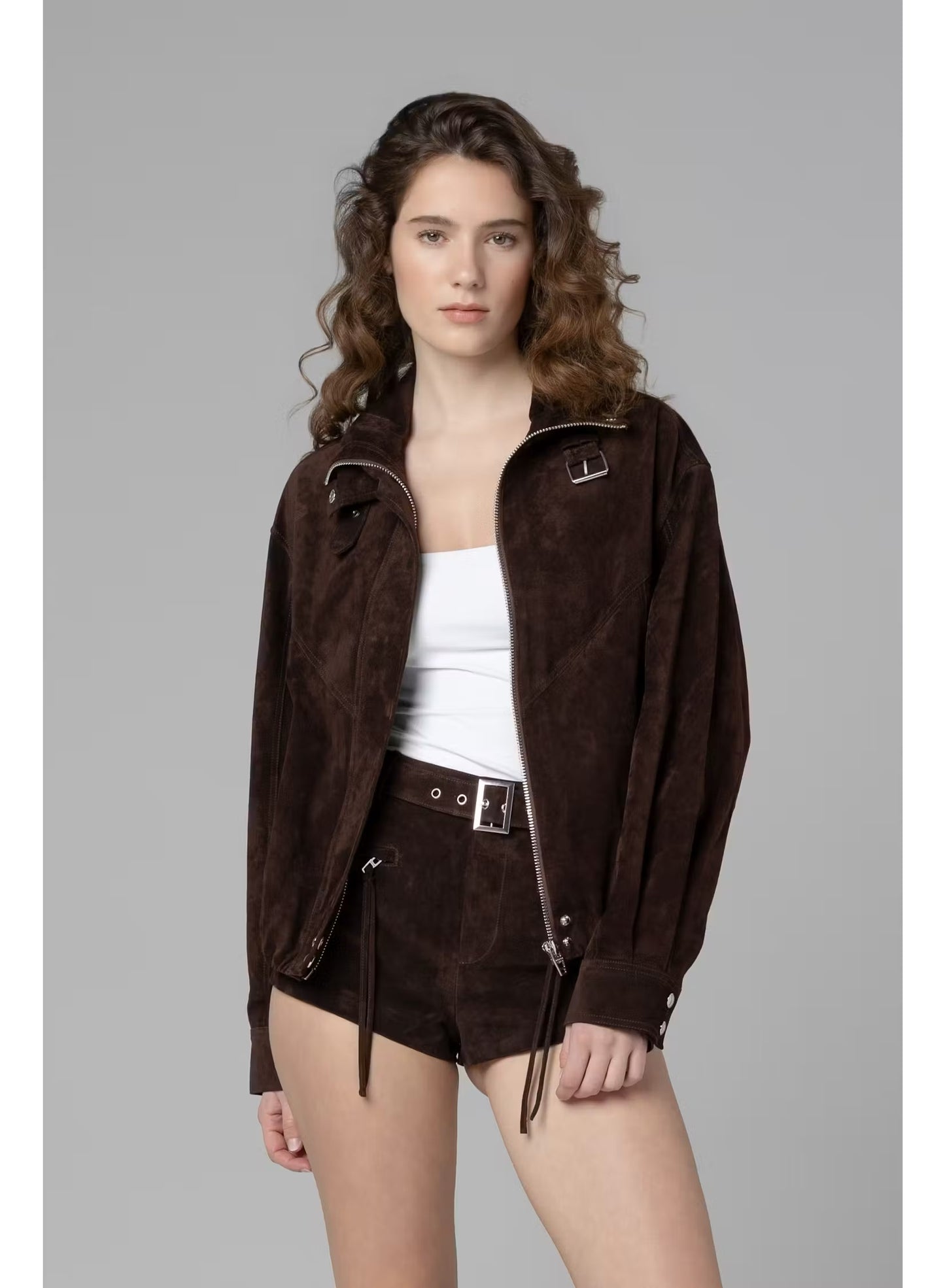 BlankNYC - Brown Iced Chocolate Bomber Jacket