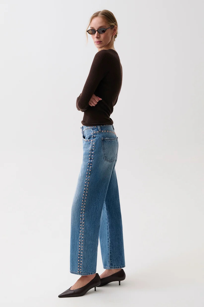 Pistola -Women - Star Studded Lexi Mid Rise Bowed Jean