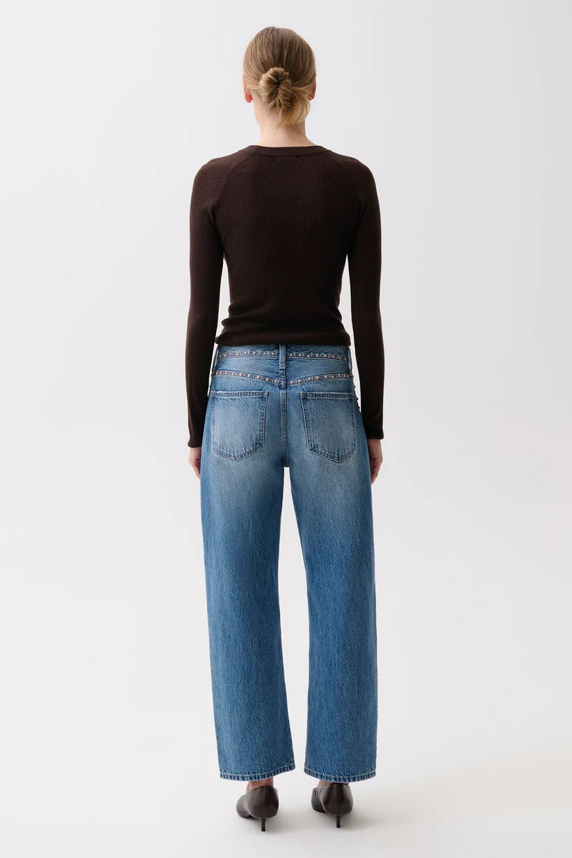 Pistola -Women - Star Studded Lexi Mid Rise Bowed Jean