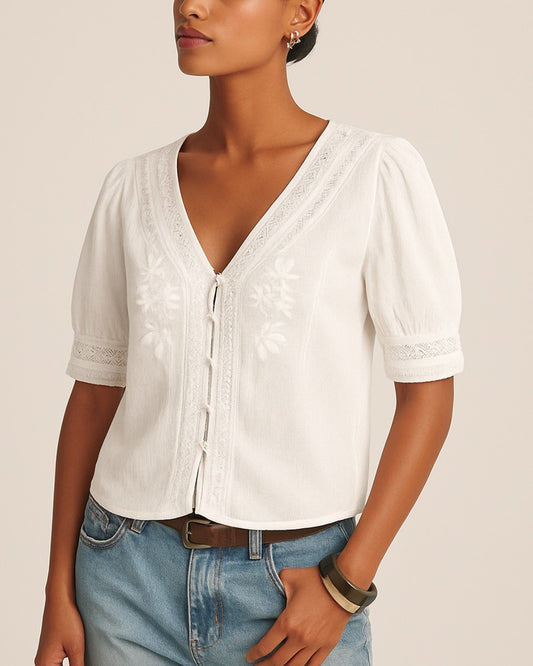 Velvet by Graham & Spencer - Women - White  Mavis Top