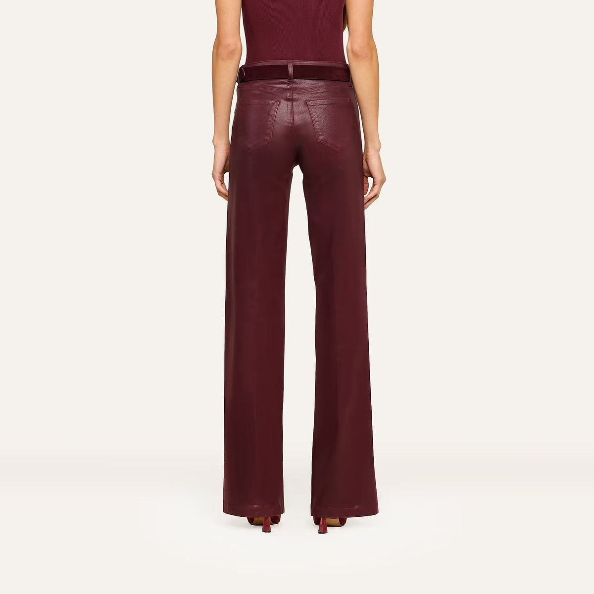 L'AGENCE - Women -  Sangria Clayton Coated Wide-Leg Jean