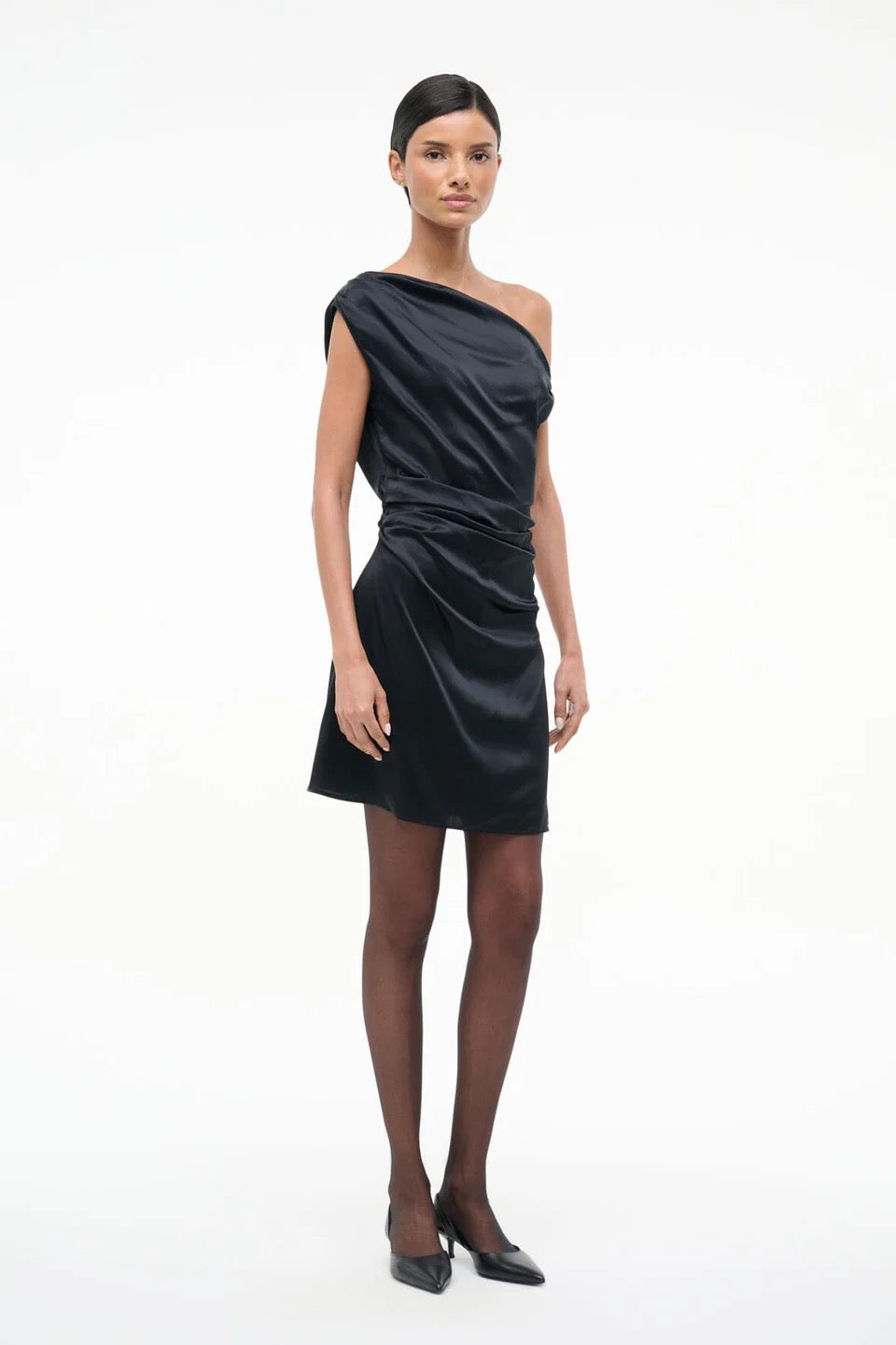 Staud - Women -Black Mini Phare Silk Dress