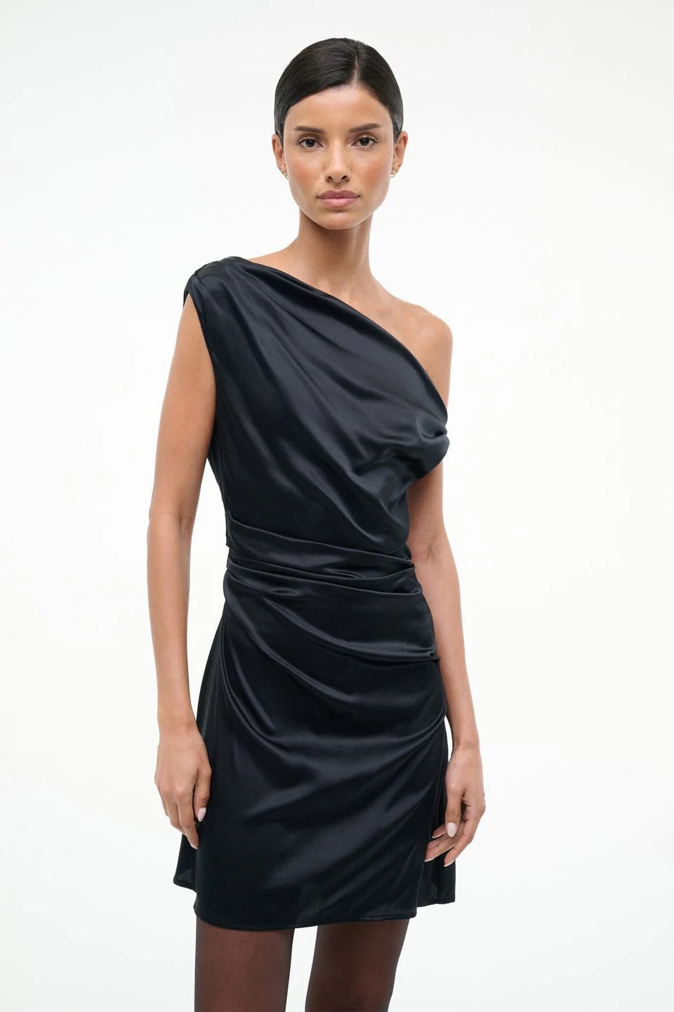 Staud - Women -Black Mini Phare Silk Dress