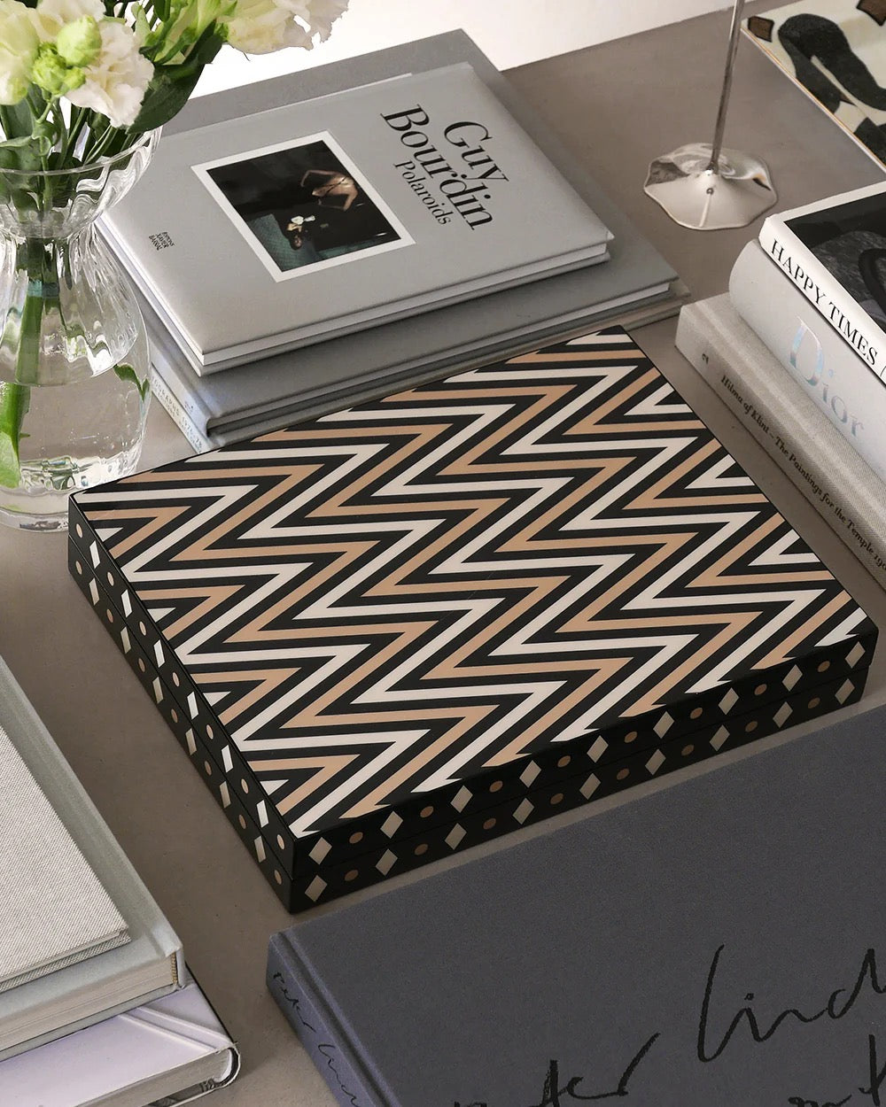 Printworks  -Black Lacquered Backgammon