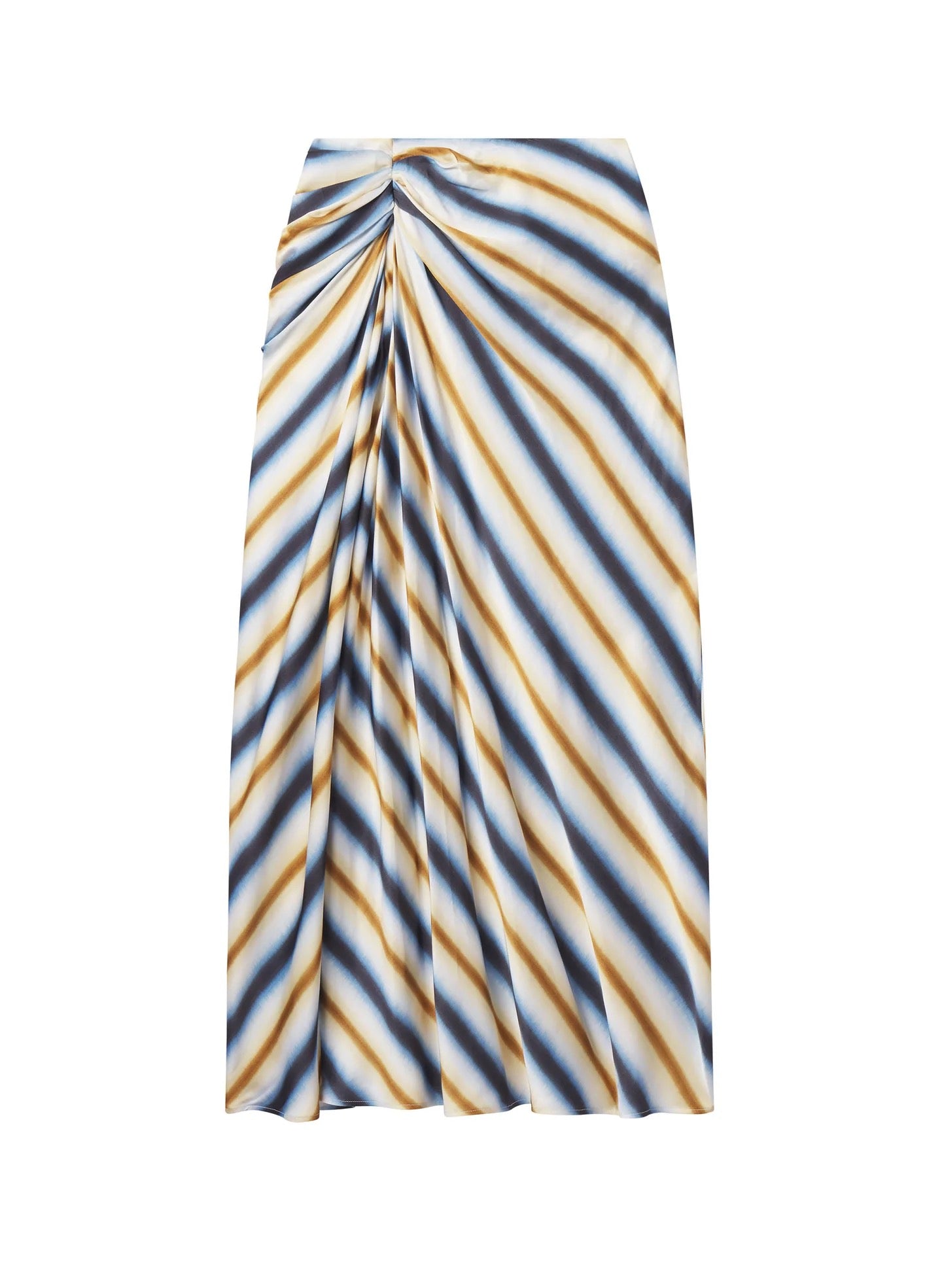 ALC  - Women - Tahoe Blue - Chocolate Jean Striped Midi Skirt