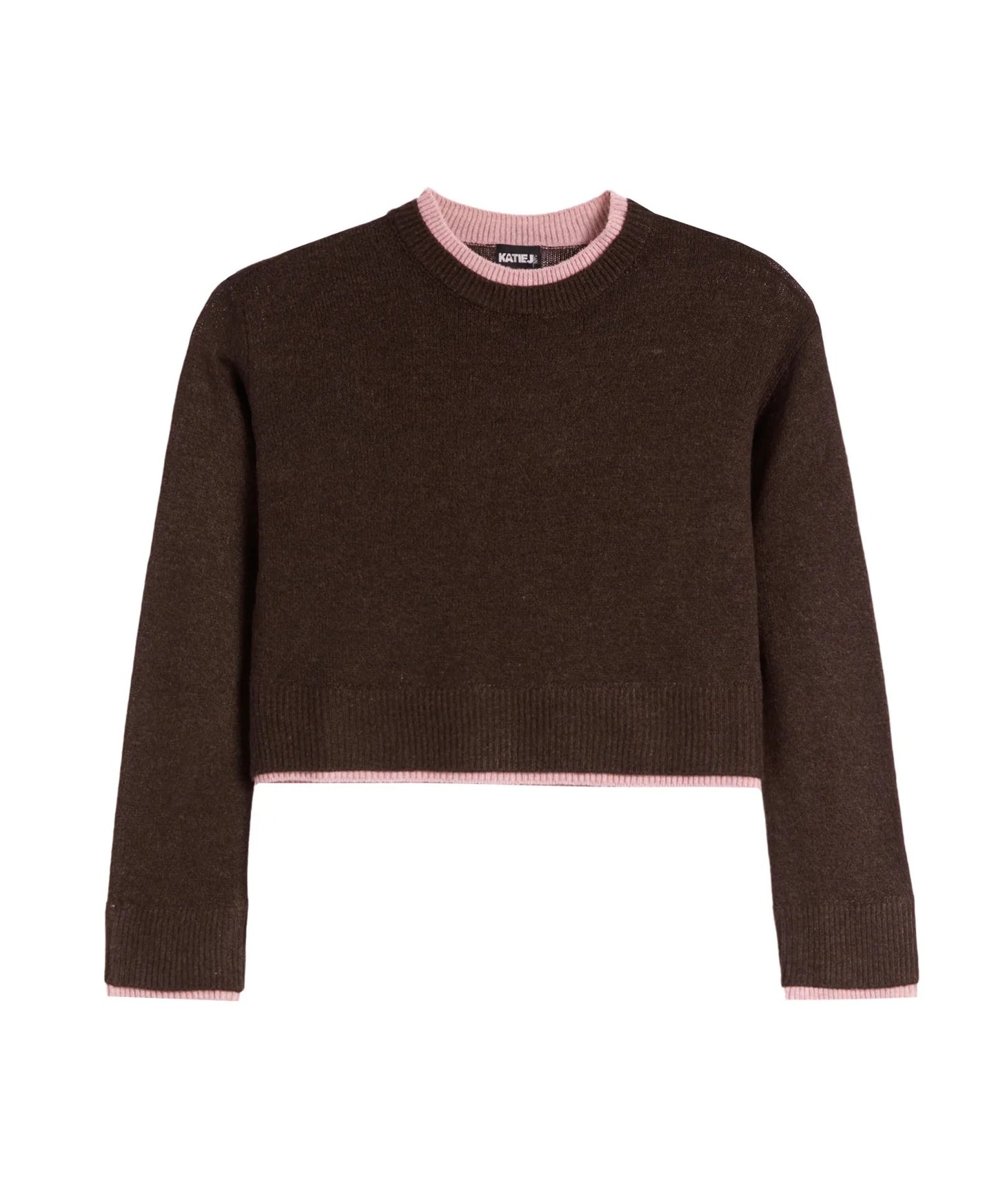KatieJ NYC - Espresso/Pink Nova Sweater