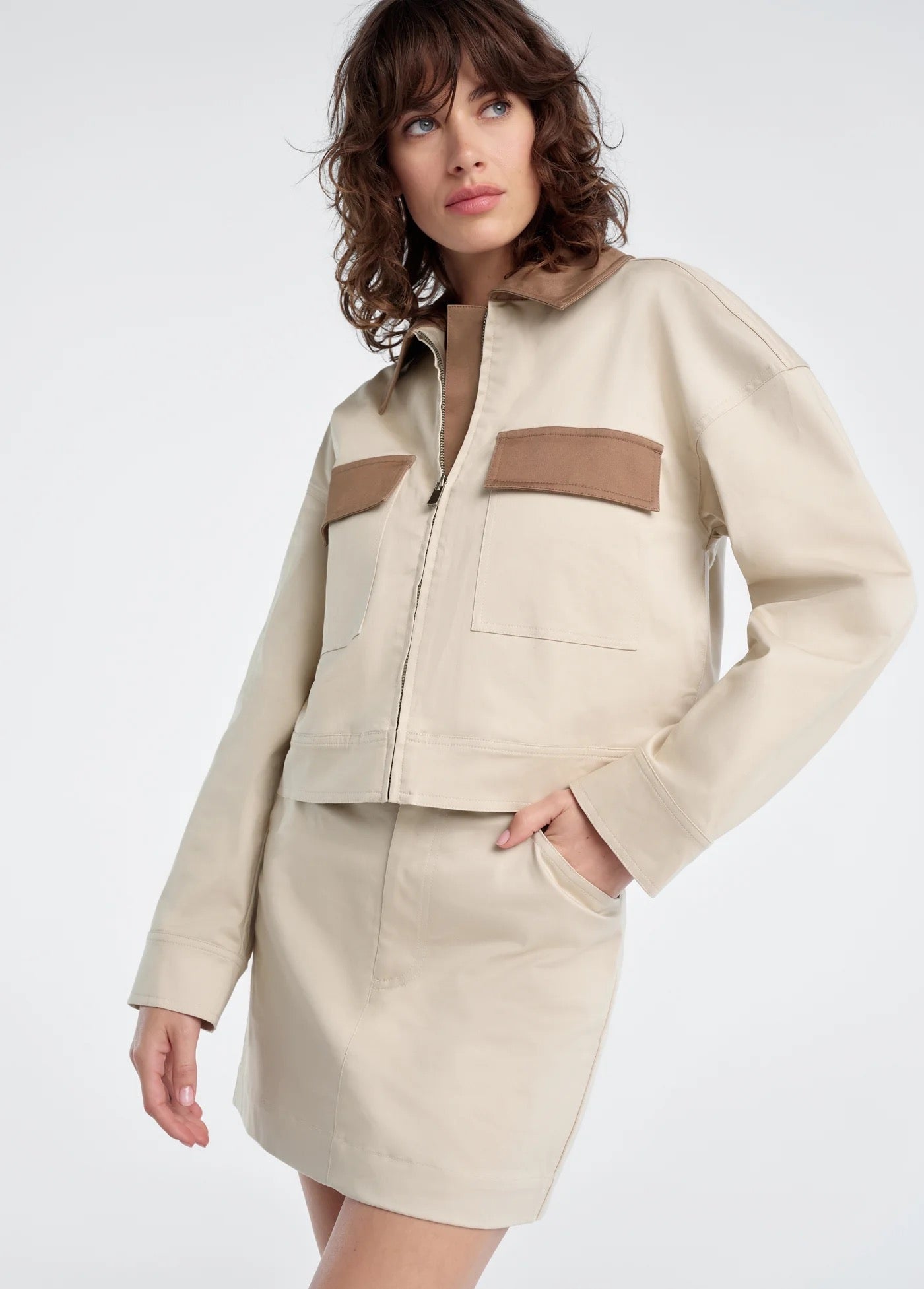 Favorite Daughter - Women - Beige/Khaki Monica Jacket