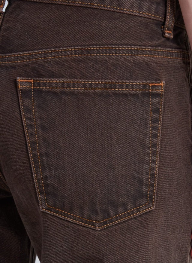 ASKK - Women - Distressed Brown Low Rise Straight