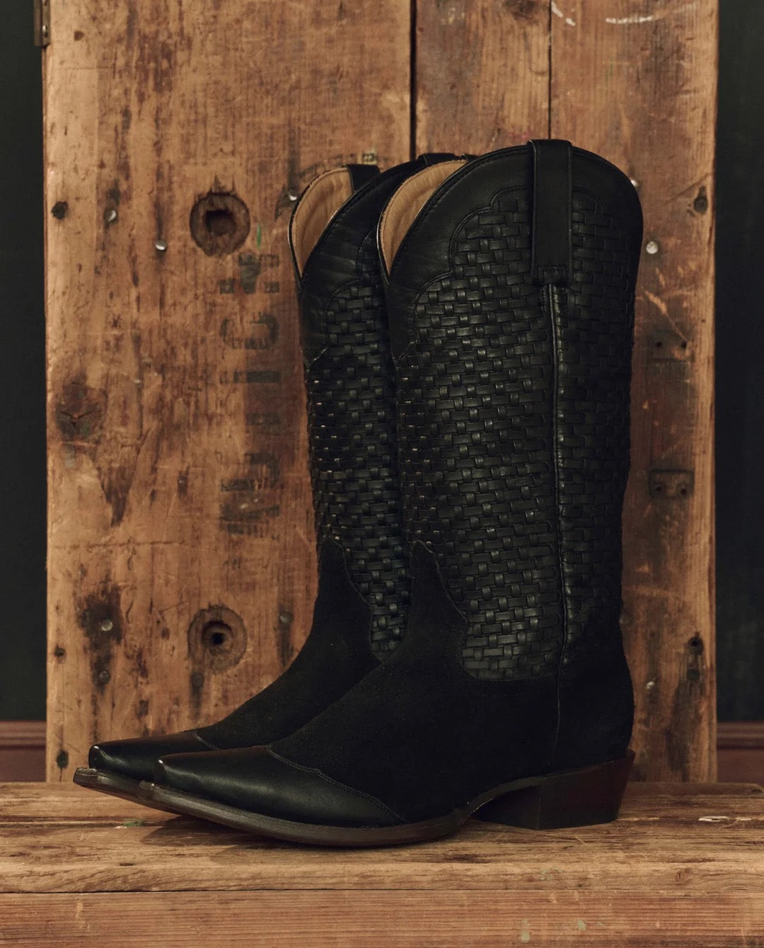 The Great - Women - Basket Weave Cowboy Boot