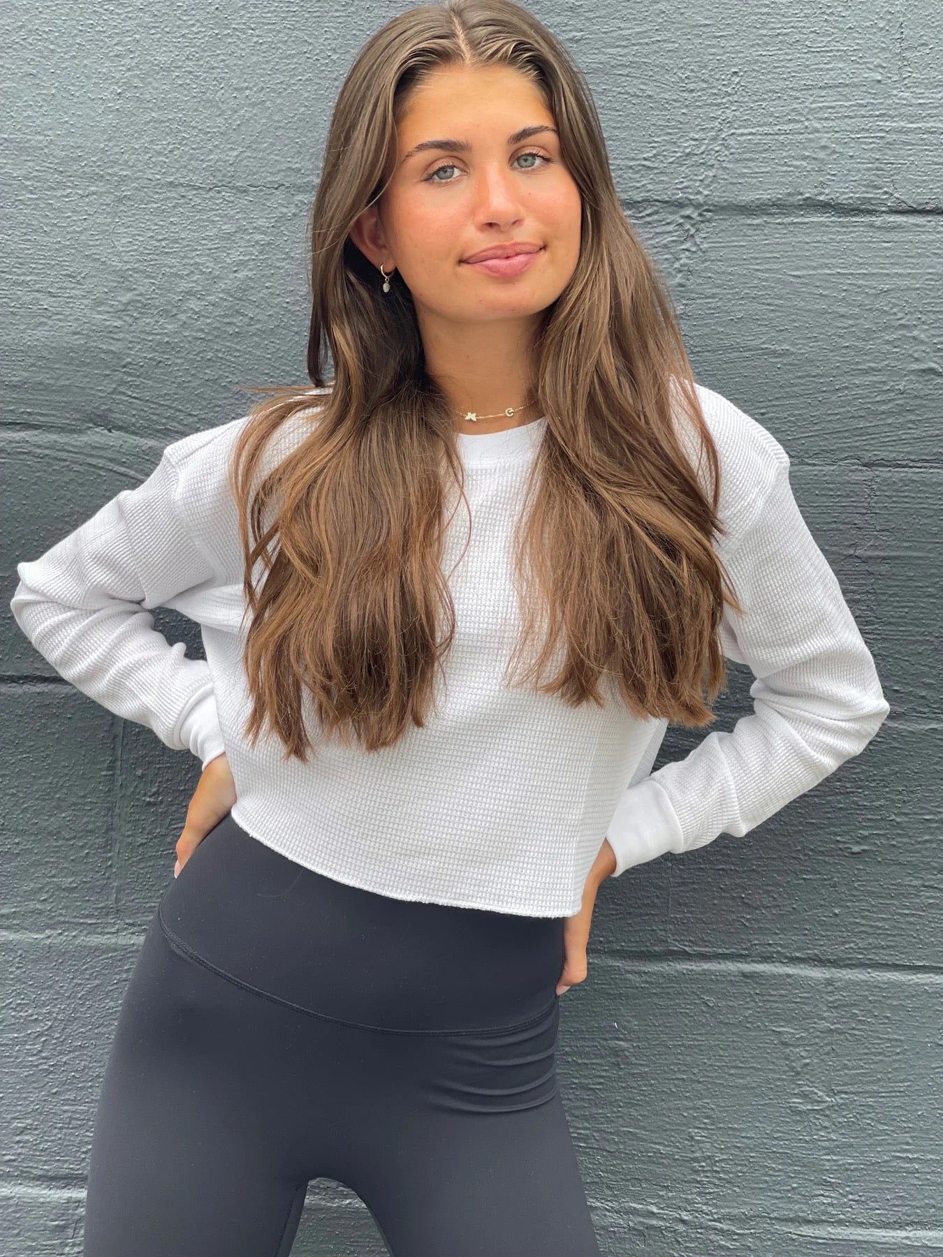 KatieJ NYC - Tween - White Cooper Waffle Tee
