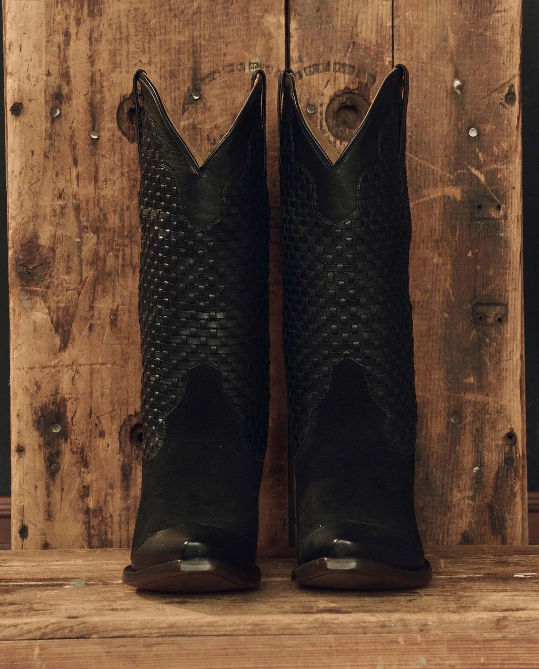 The Great - Women - Basket Weave Cowboy Boot