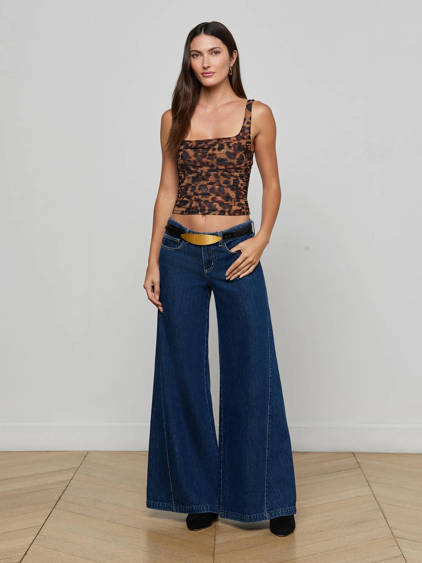 L'Agence - Women -Leopard Rasha Shirred Tank