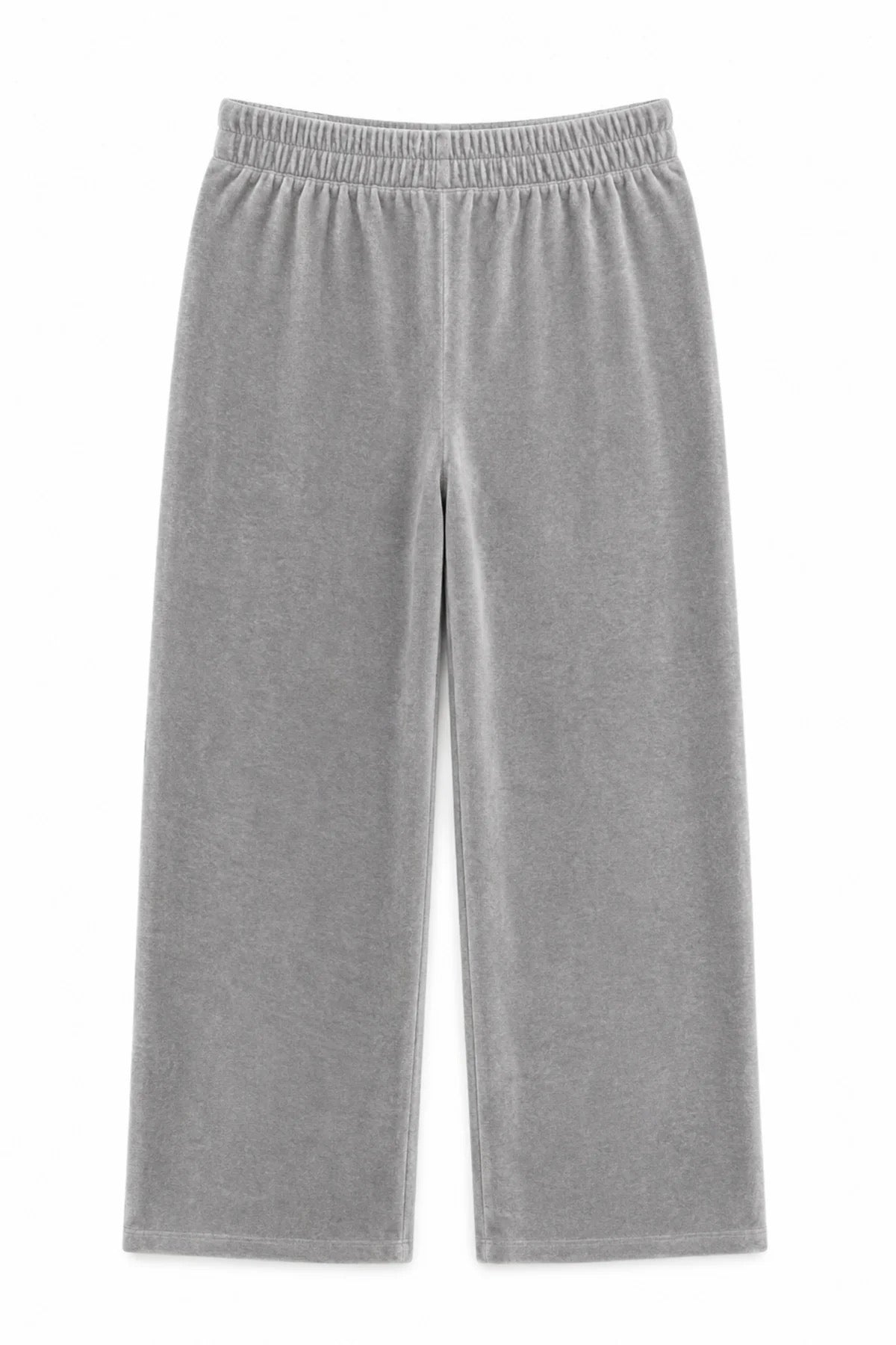 KatieJ NYC - Tween - Heather Grey Jade Wide Leg Velour Pant