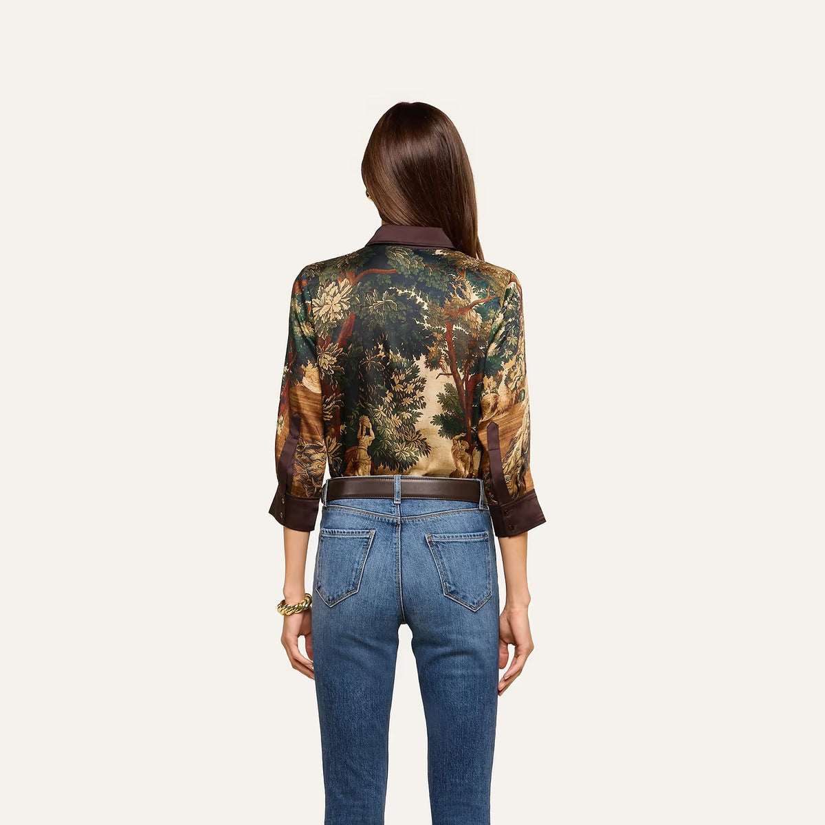 L'AGENCE- Women -  Multi Scenic Tapestry Print Eulalie Blouse