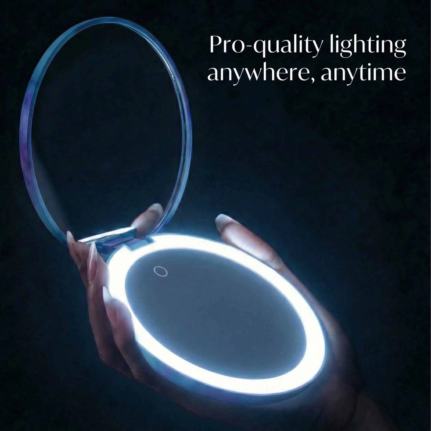 Fancii - Lavender Lagoon Taylor 5" Compact Mirror With Led Lights