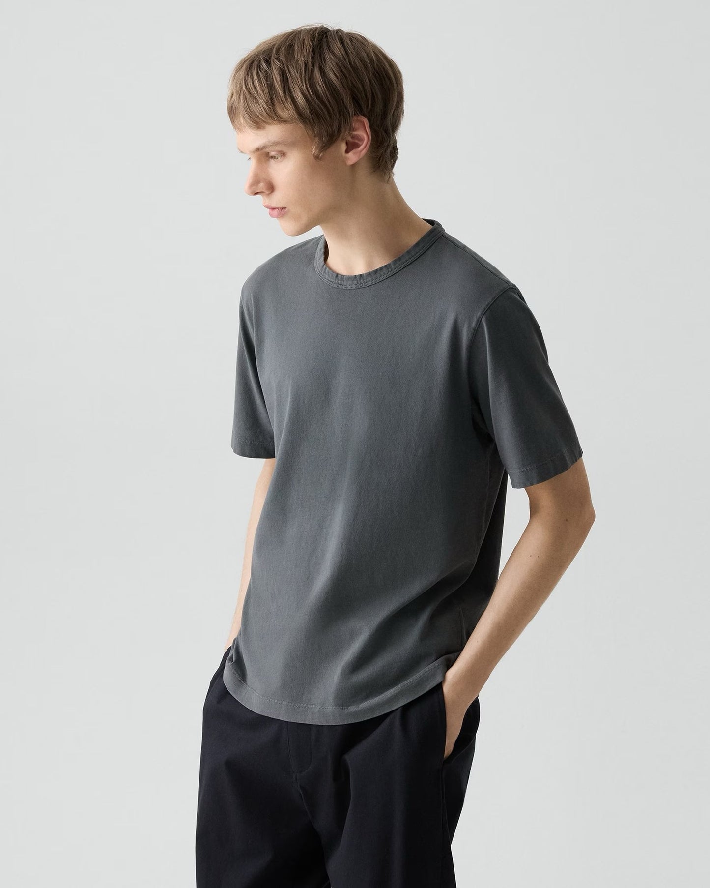 Theory - Men - Tinted Carbon Crewneck Tee in Tinted Tee
