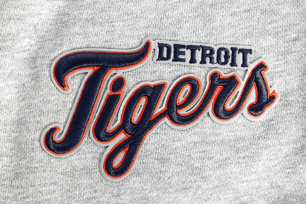Pro Standard - Men - Grey MLB Detroit Tigers Script Tail RIb Fleece Pullover Hoodie