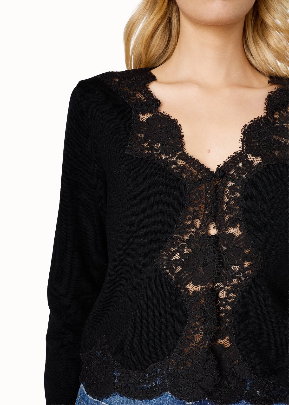 CAMI NYC - Women - Black Sanders Marino Wool  Cardigan