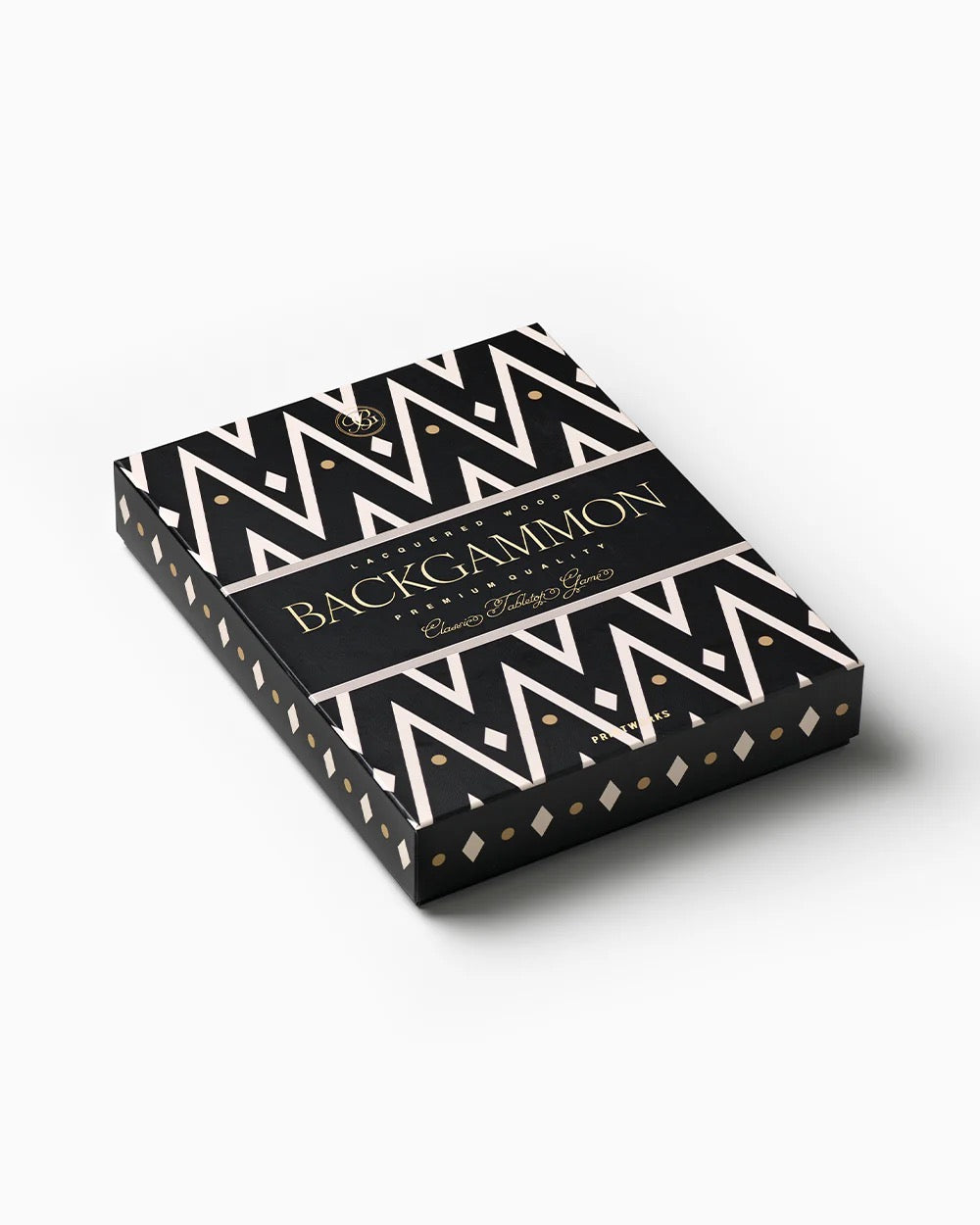 Printworks  -Black Lacquered Backgammon