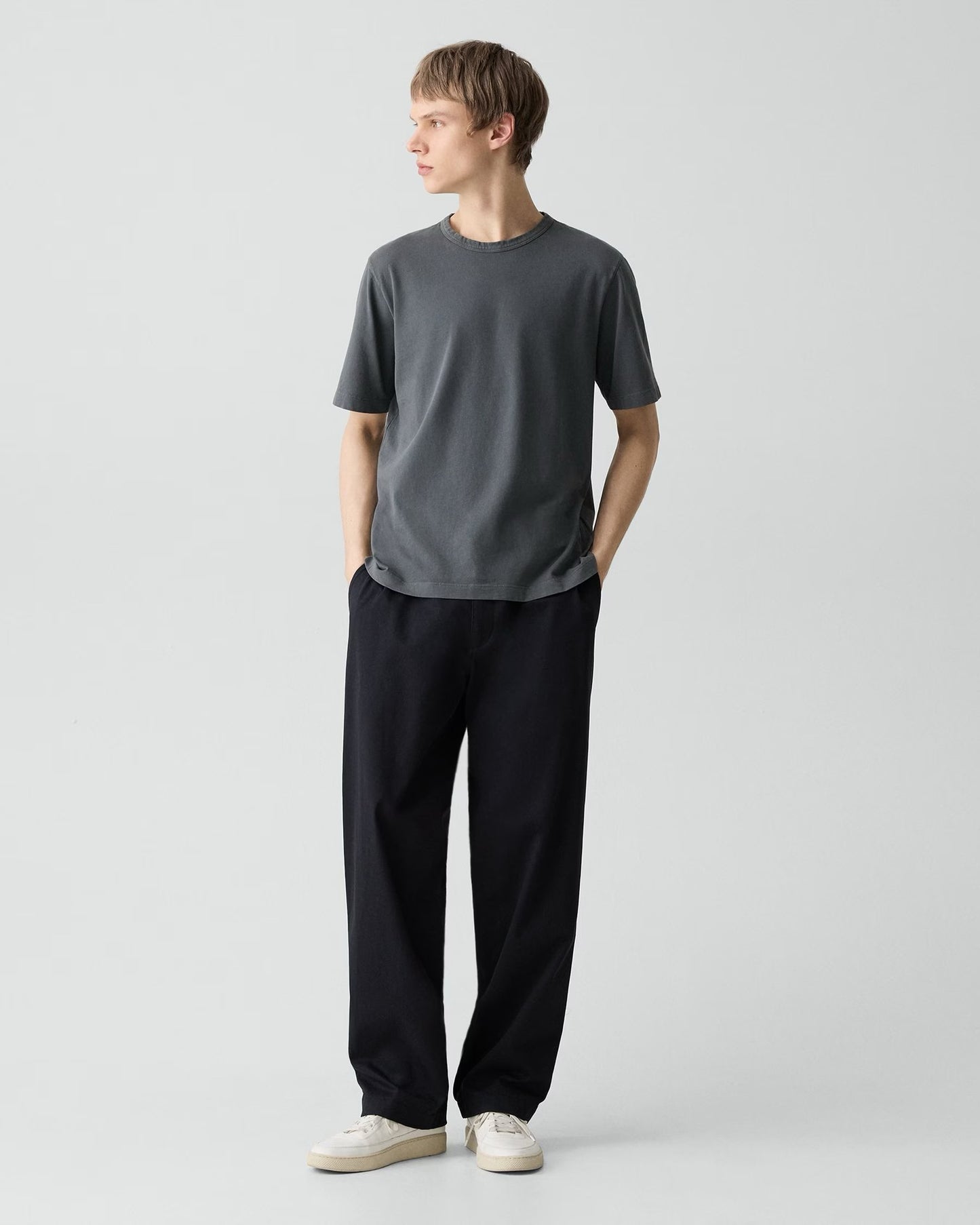 Theory - Men - Tinted Carbon Crewneck Tee in Tinted Tee