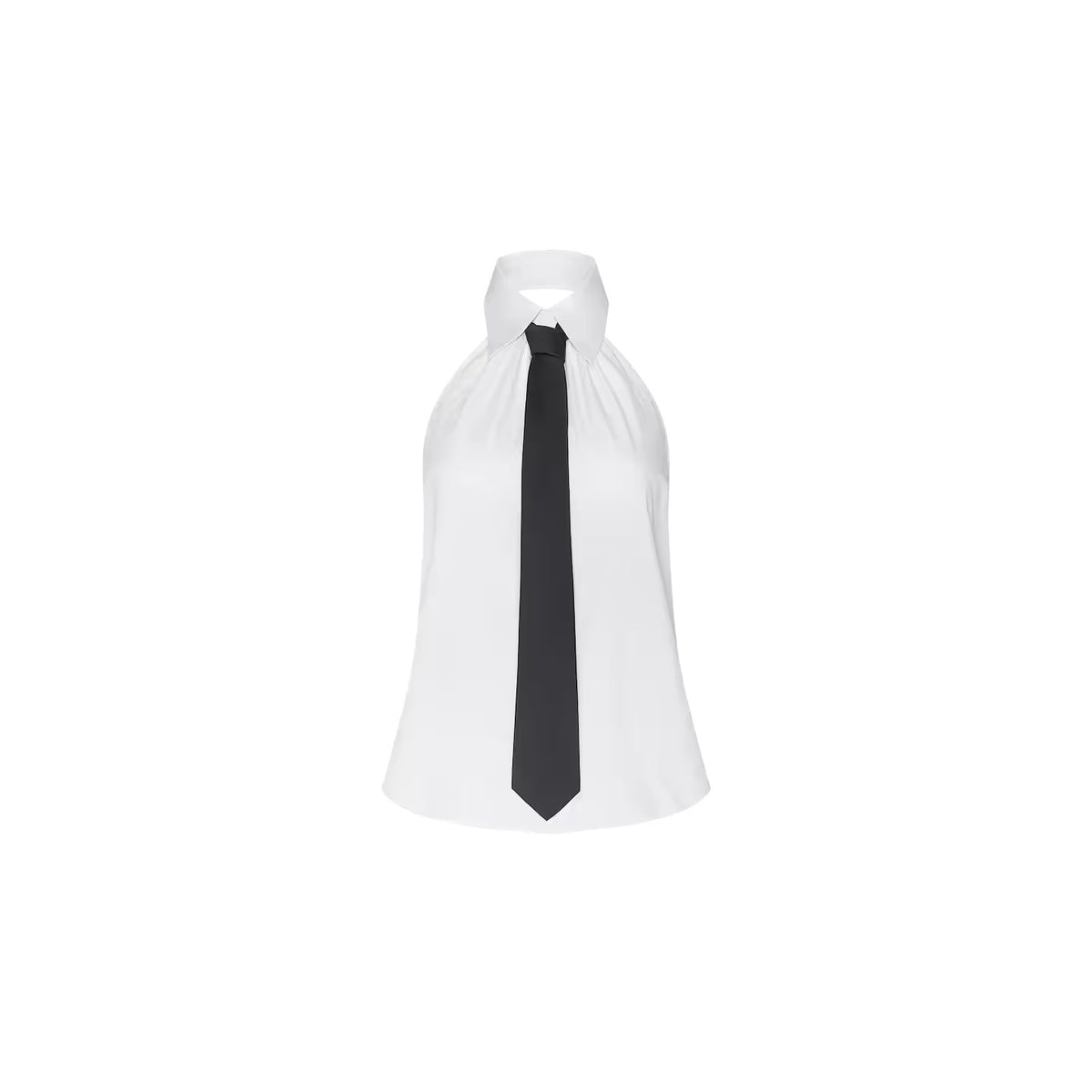 L'AGENCE - Women - White/Black Wren Neck-Tie Top