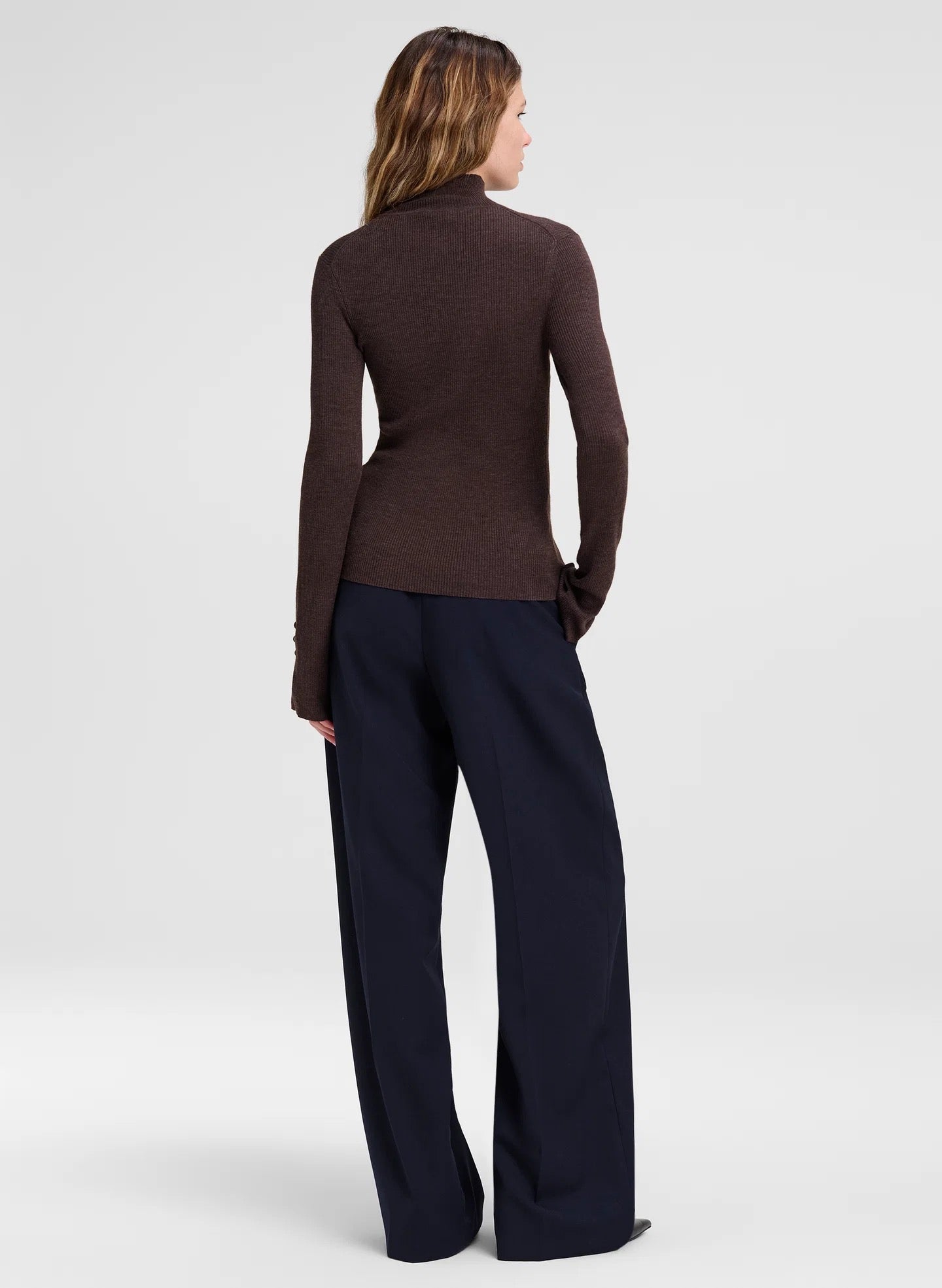 ALC - Women - Coffee Jett Knit Merino Turtleneck Top