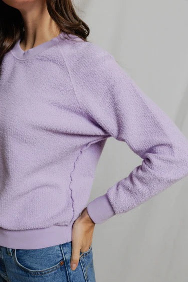 Perfect White Tee - Women - Ultra Violet Ziggy Reverse Fleece  Sweatshirt