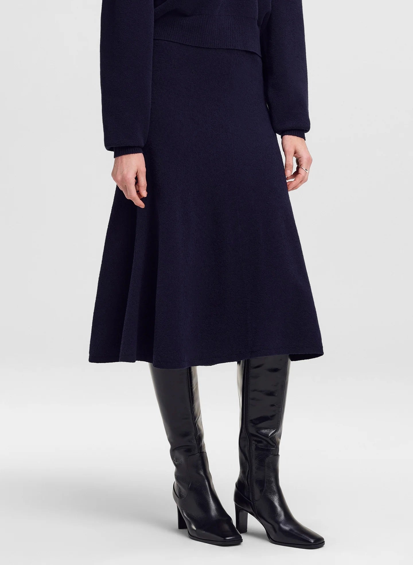 ALC - Women - Navy Flo Boucle Midi Skirt