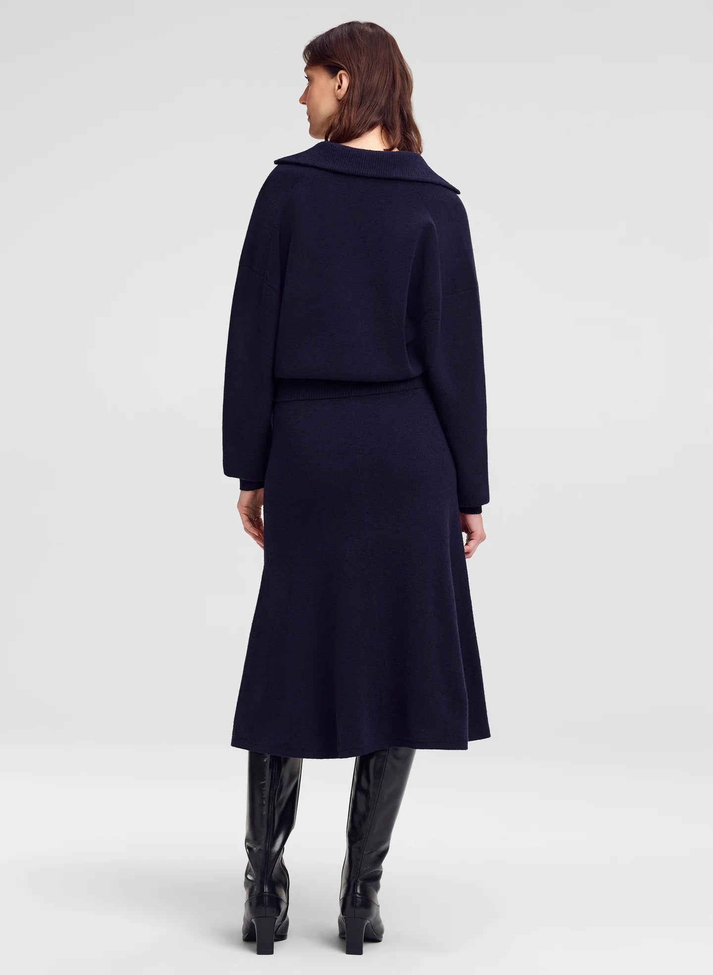 ALC - Women - Navy Flo Boucle Midi Skirt