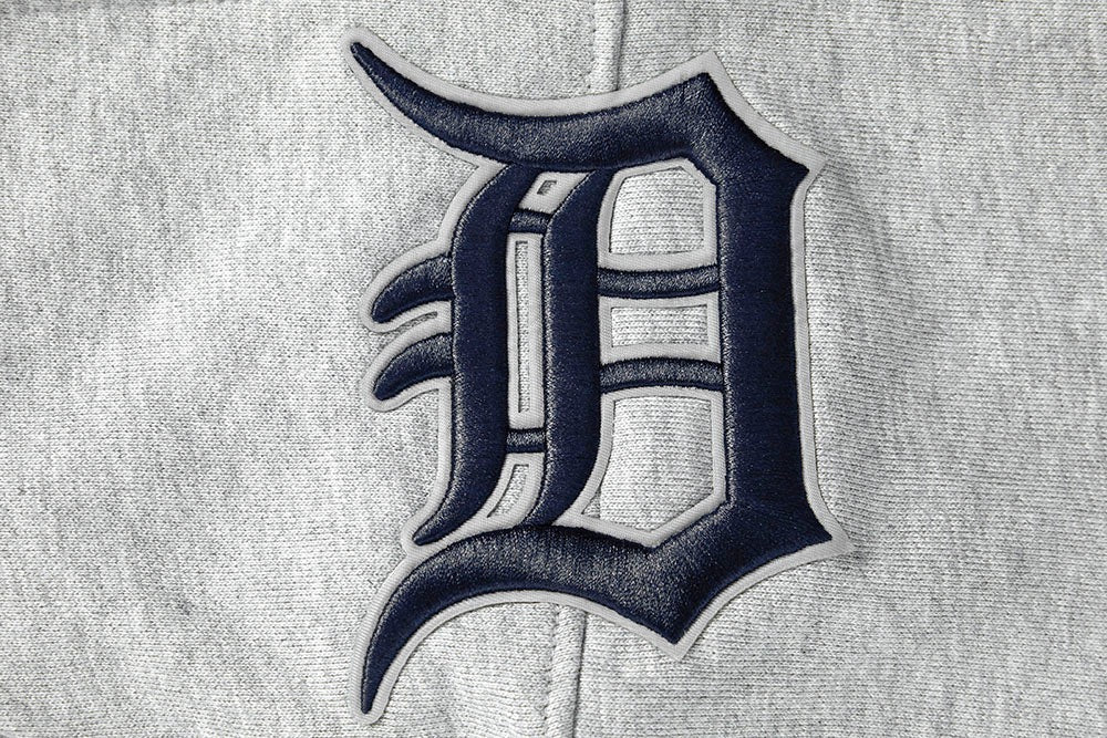 Pro Standard - Men - Grey MLB Detroit Tigers Script Tail RIb Fleece Pullover Hoodie