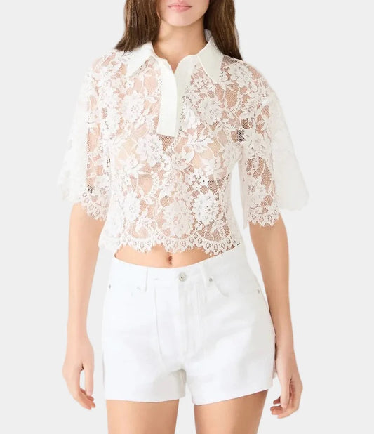 Steve Madden - Women -Antique Floral Lace Monette Top
