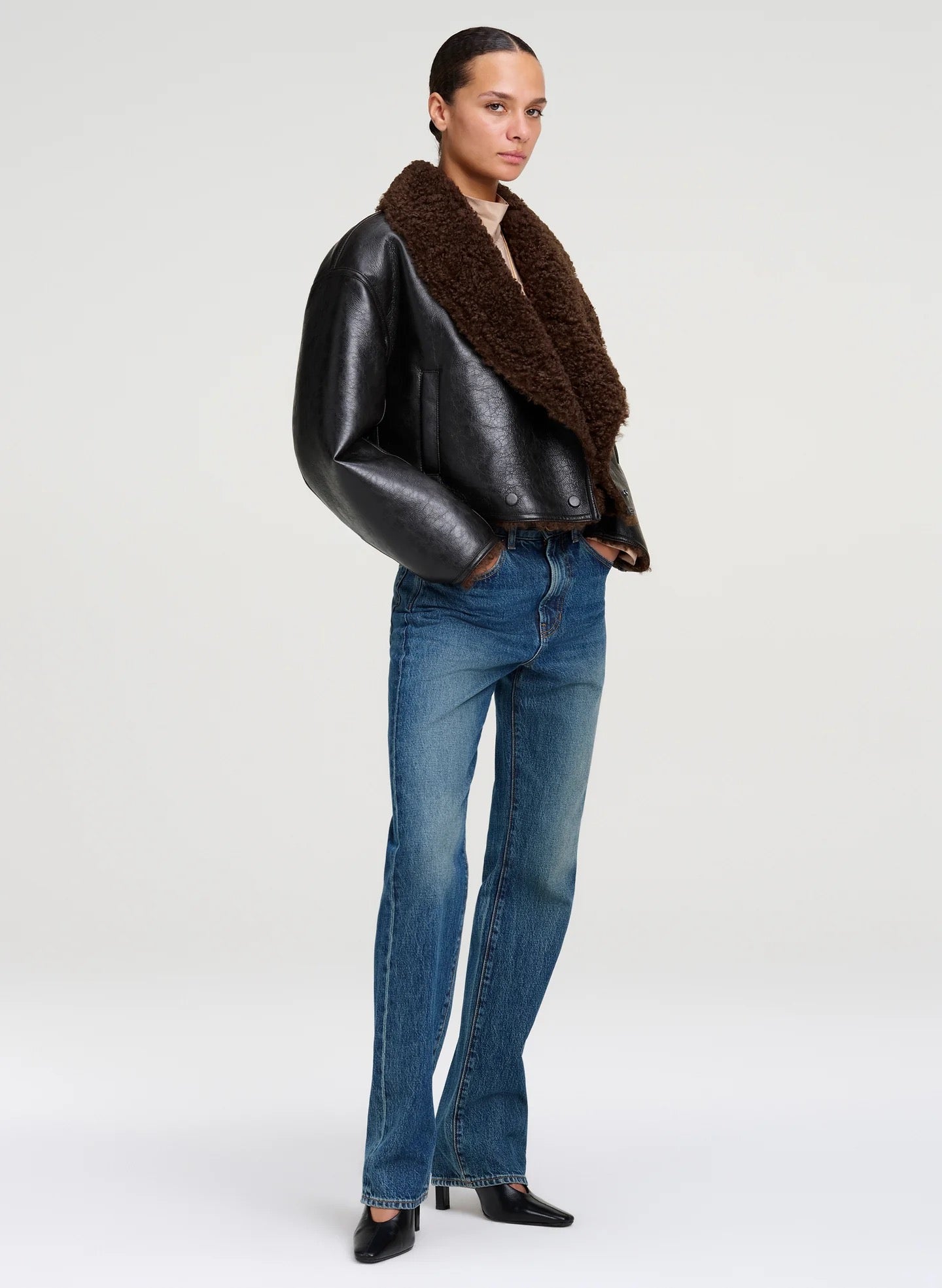 ALC - Women -  Deepest Brown/Pilot Brown Stella Faux Shearling Jacket