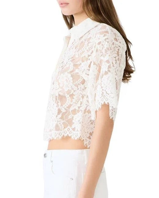 Steve Madden - Women -Antique Floral Lace Monette Top