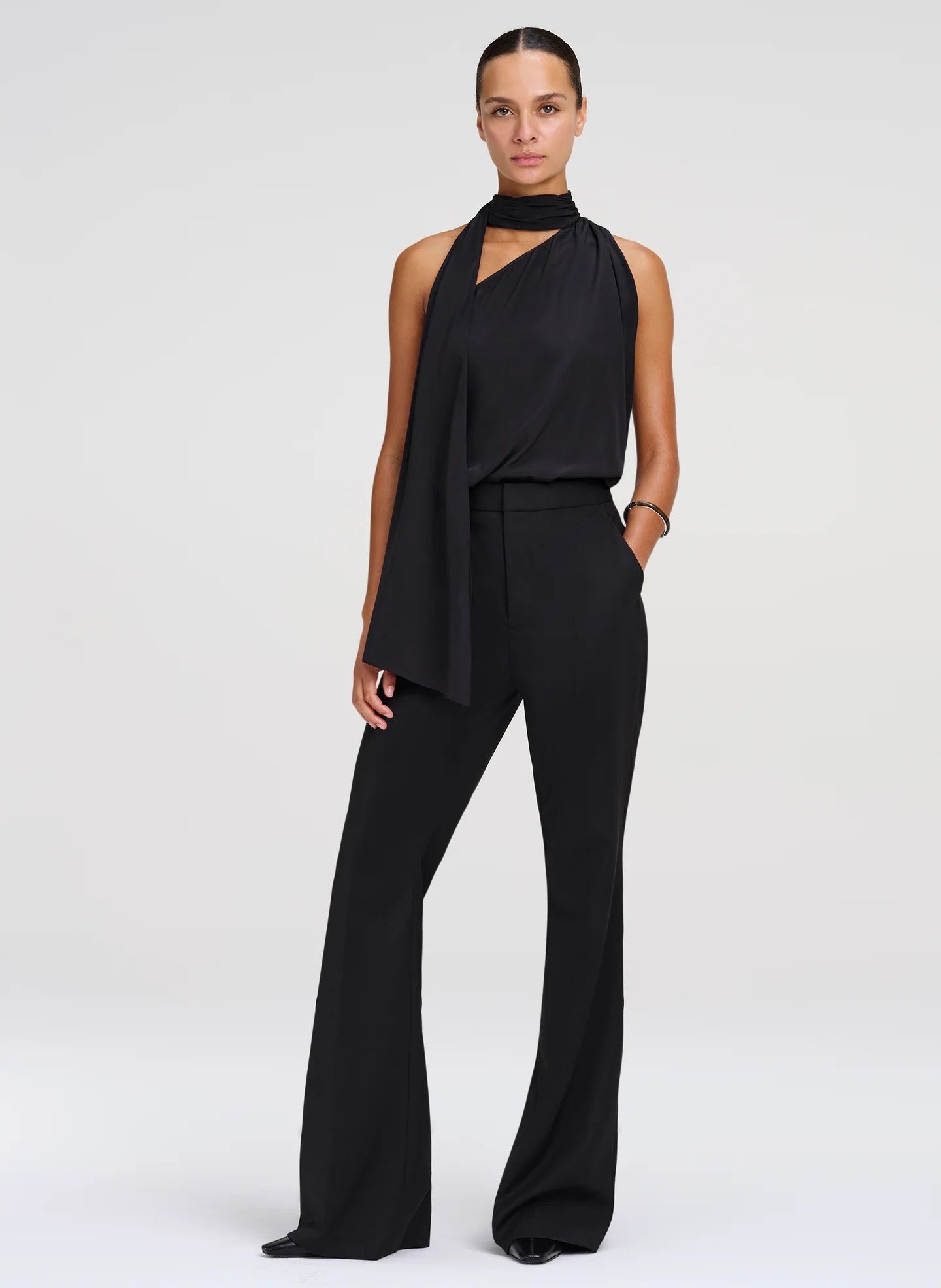 ALC  - Women - Black Celeste Silk Top